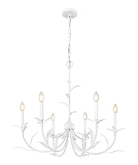Aslin 6 Light Chandelier Textured White