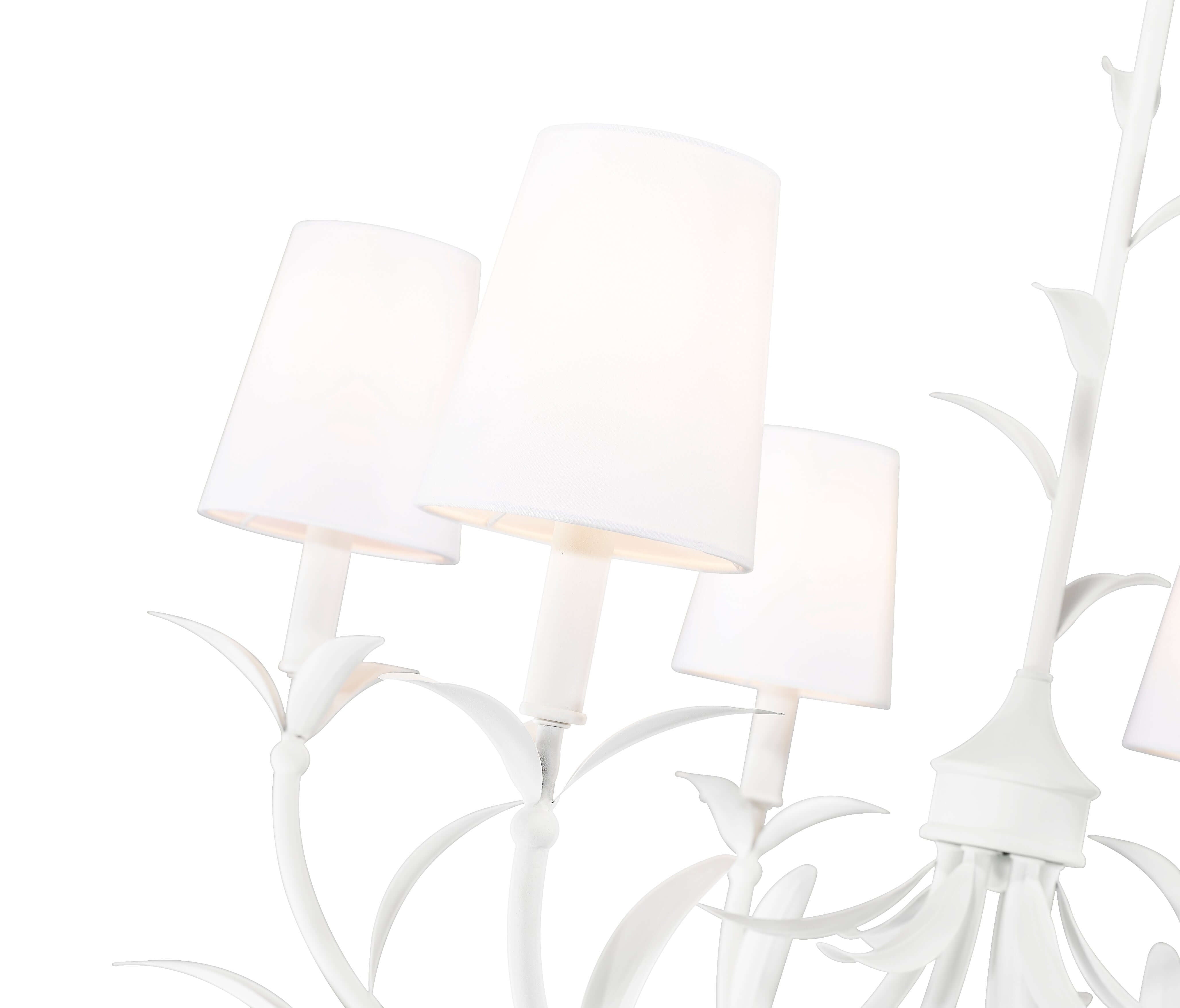 Aslin 6 Light Chandelier Textured White