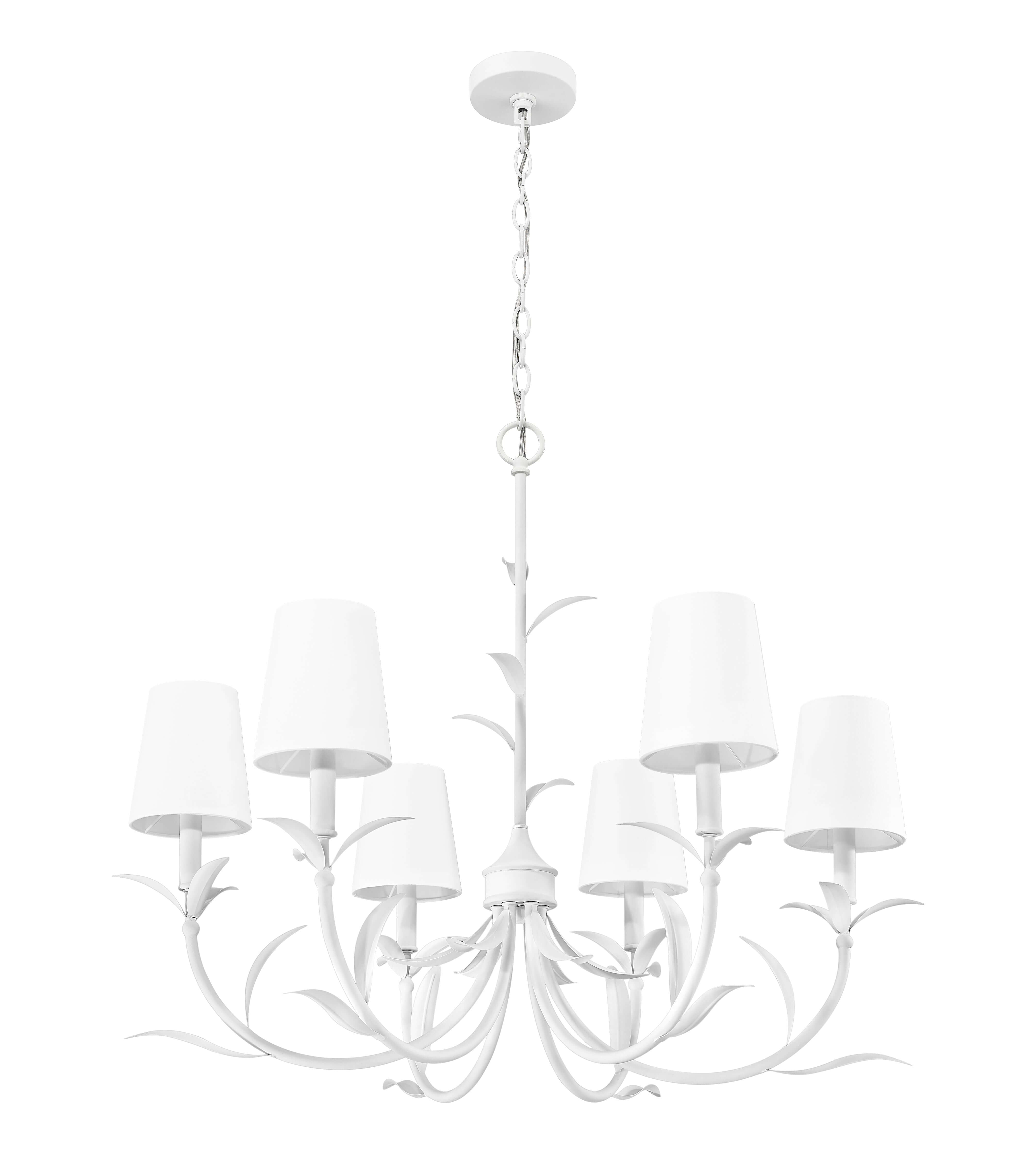 Aslin 6 Light Chandelier Textured White