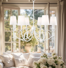 Aslin 6 Light Chandelier Textured White