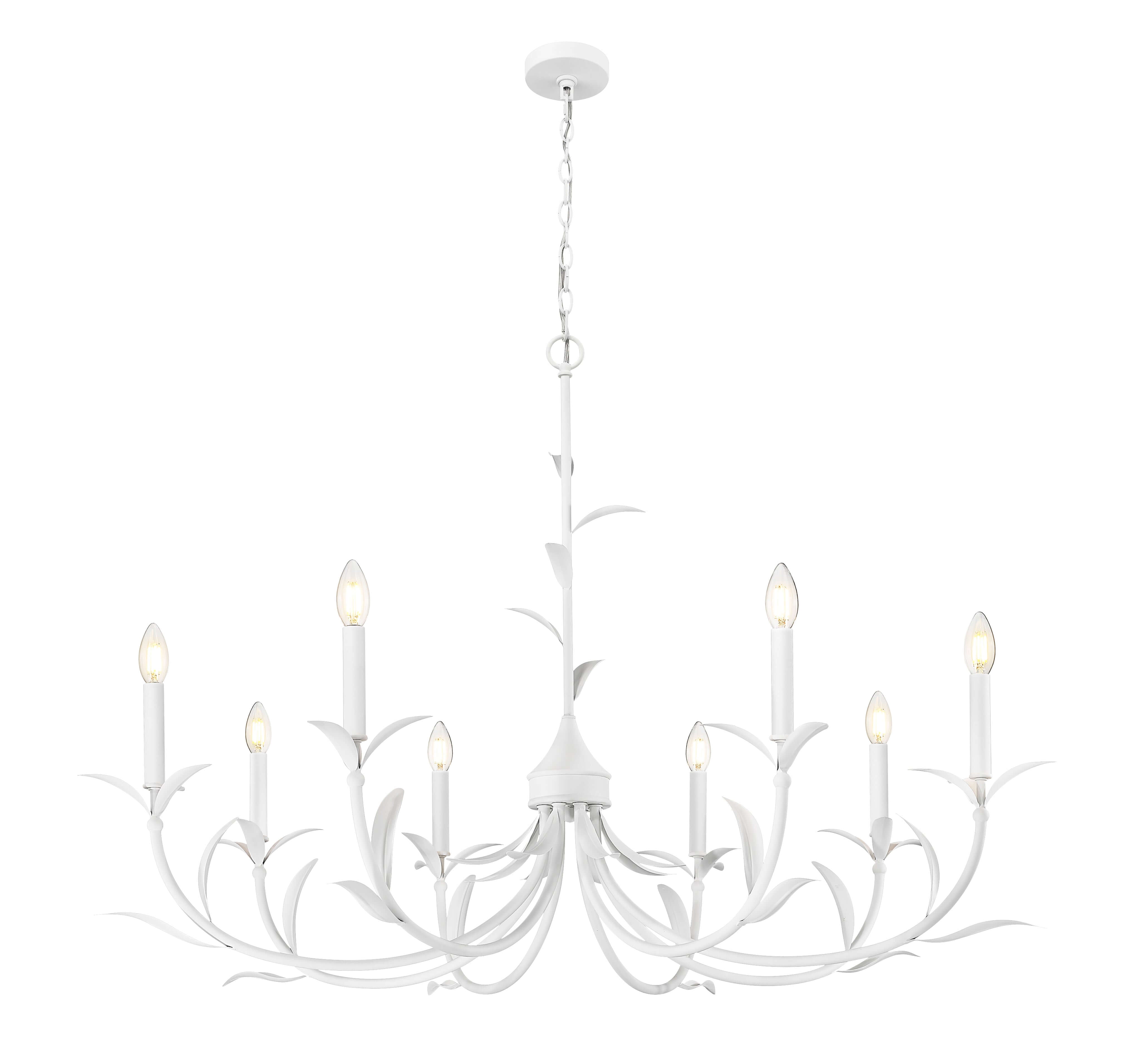 Aslin 8 Light Chandelier Textured White