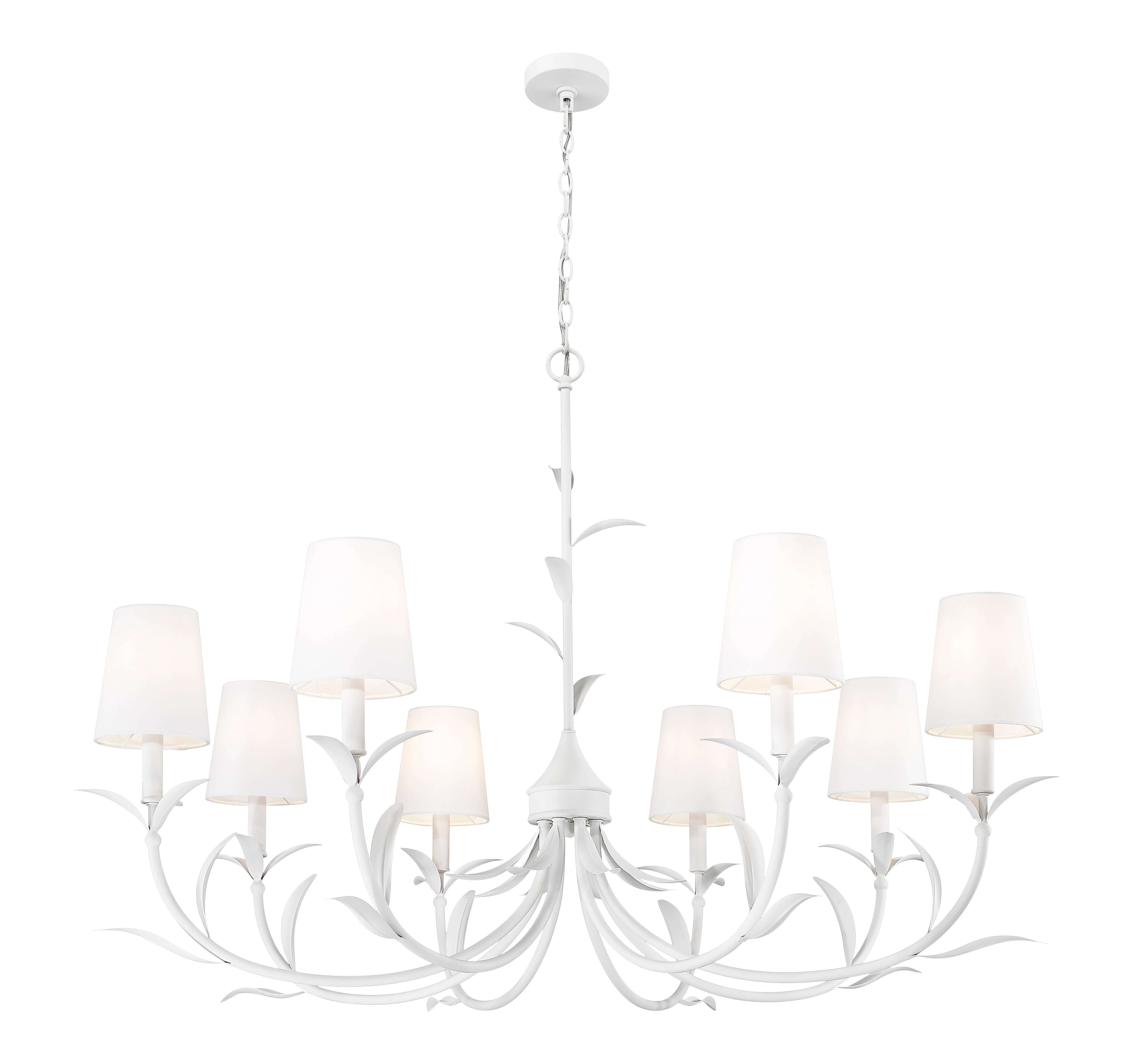 Aslin 8 Light Chandelier Textured White