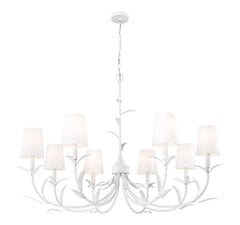 Aslin 8 Light Chandelier Textured White