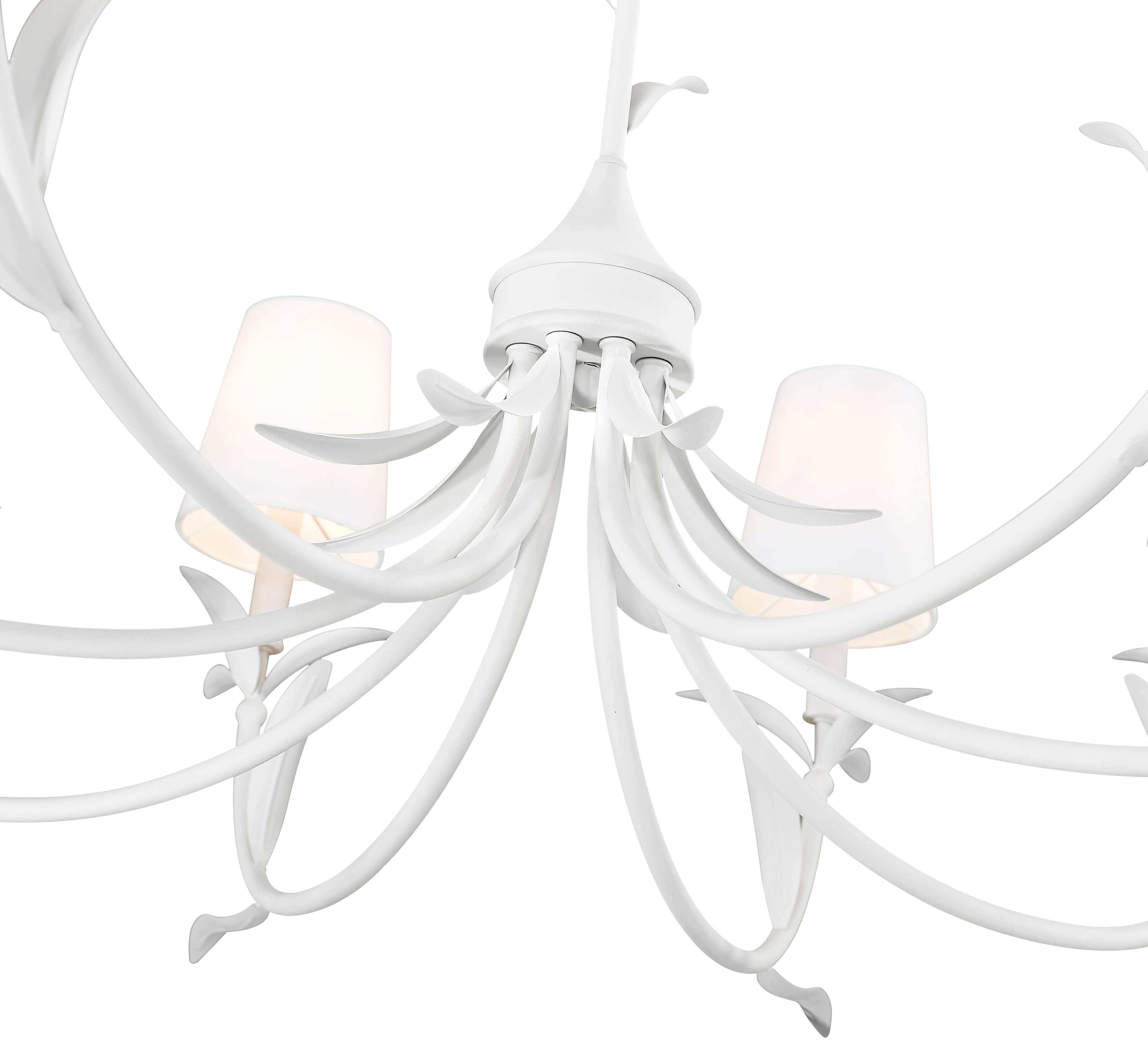 Aslin 8 Light Chandelier Textured White