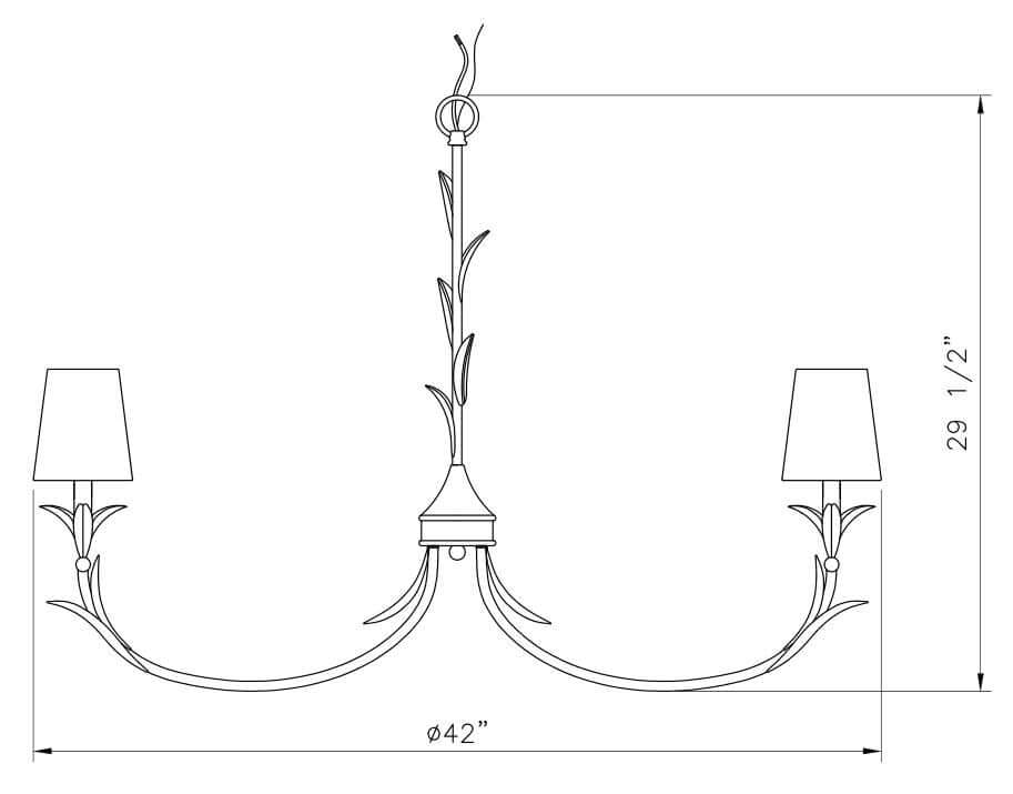 Aslin 8 Light Chandelier Textured White