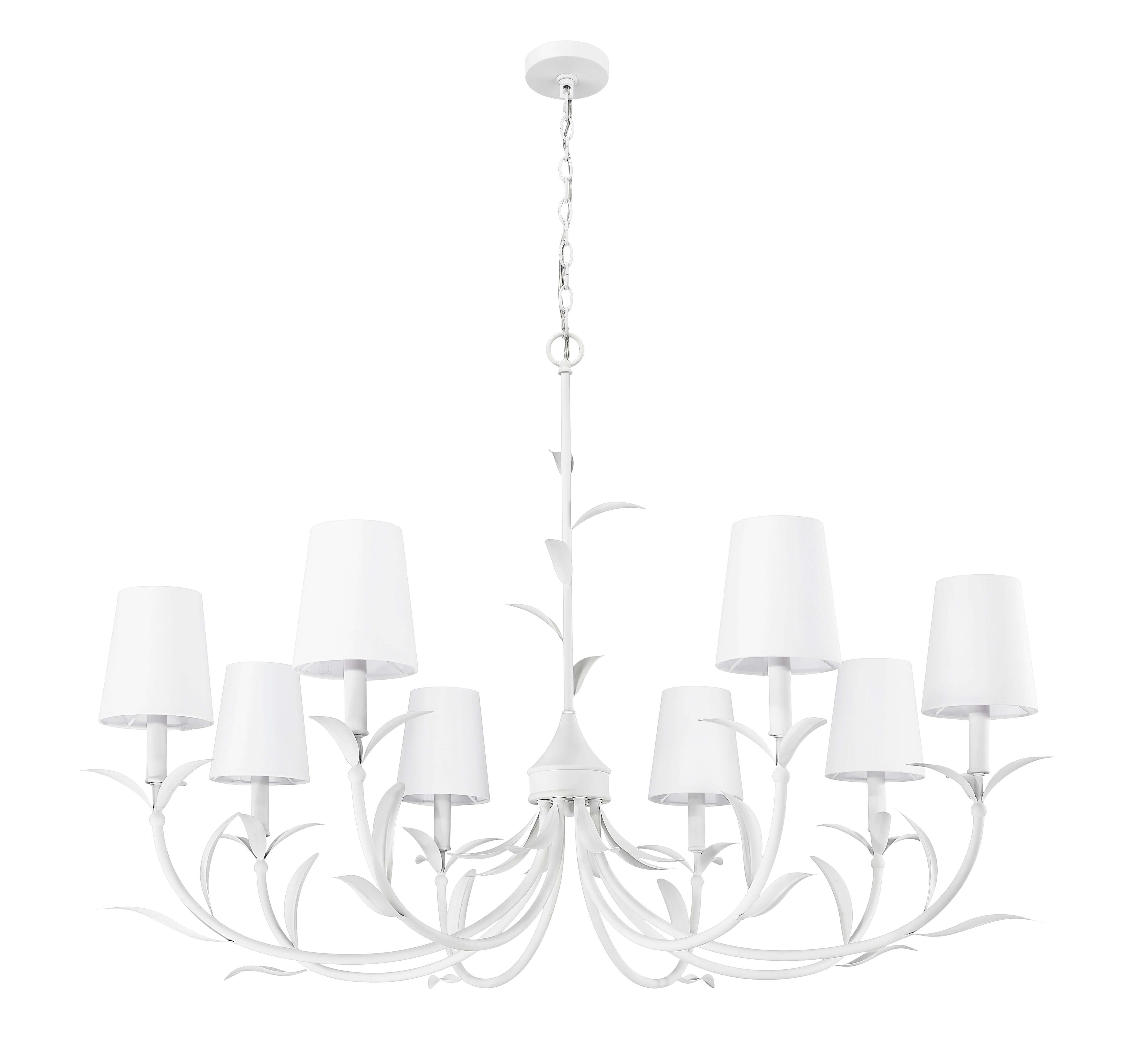 Aslin 8 Light Chandelier Textured White
