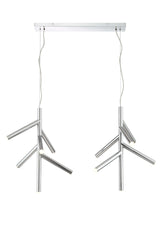 Forest LED 12 Light Linear Chandelier Chrome