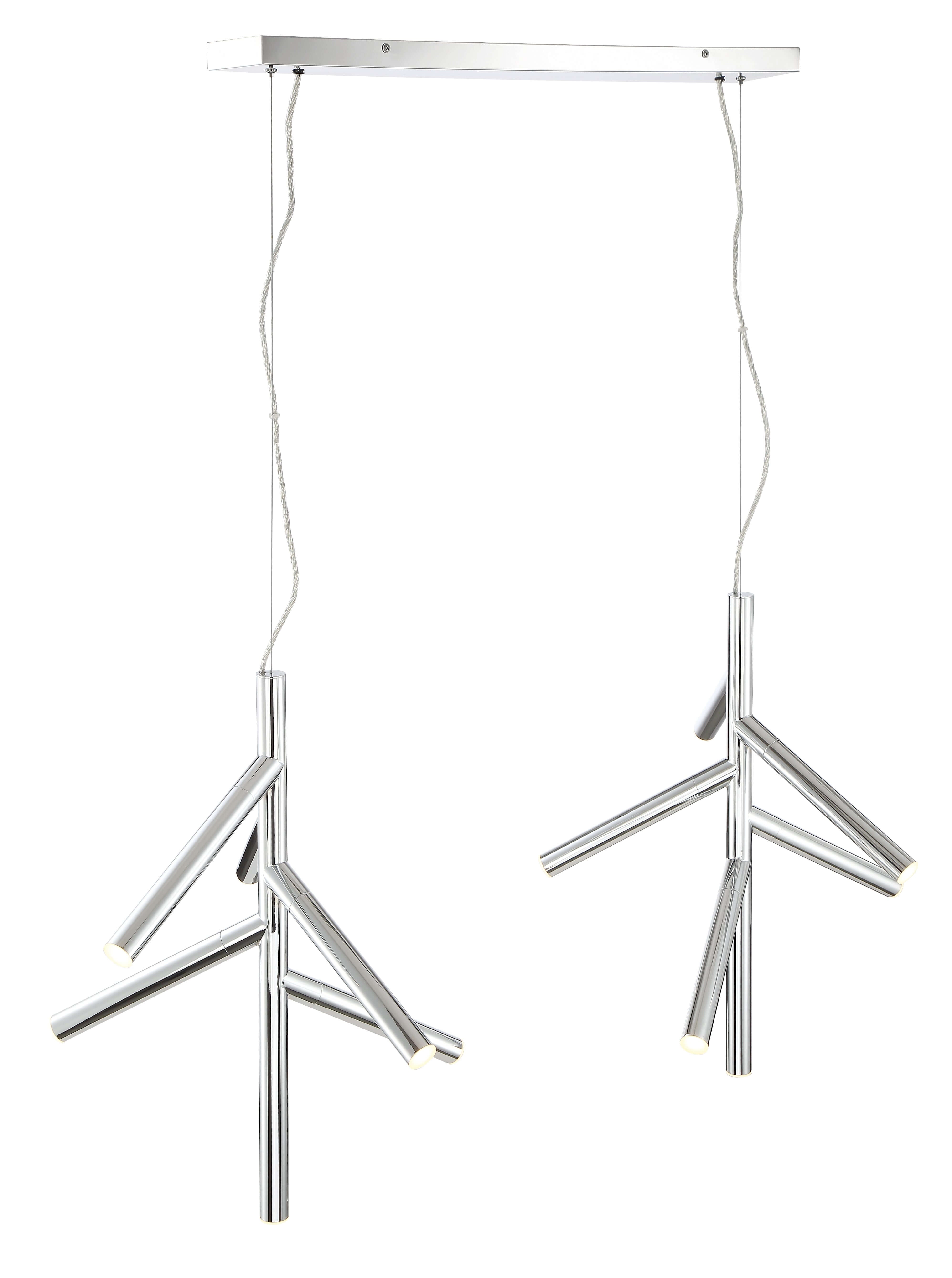 Forest LED 12 Light Linear Chandelier Chrome