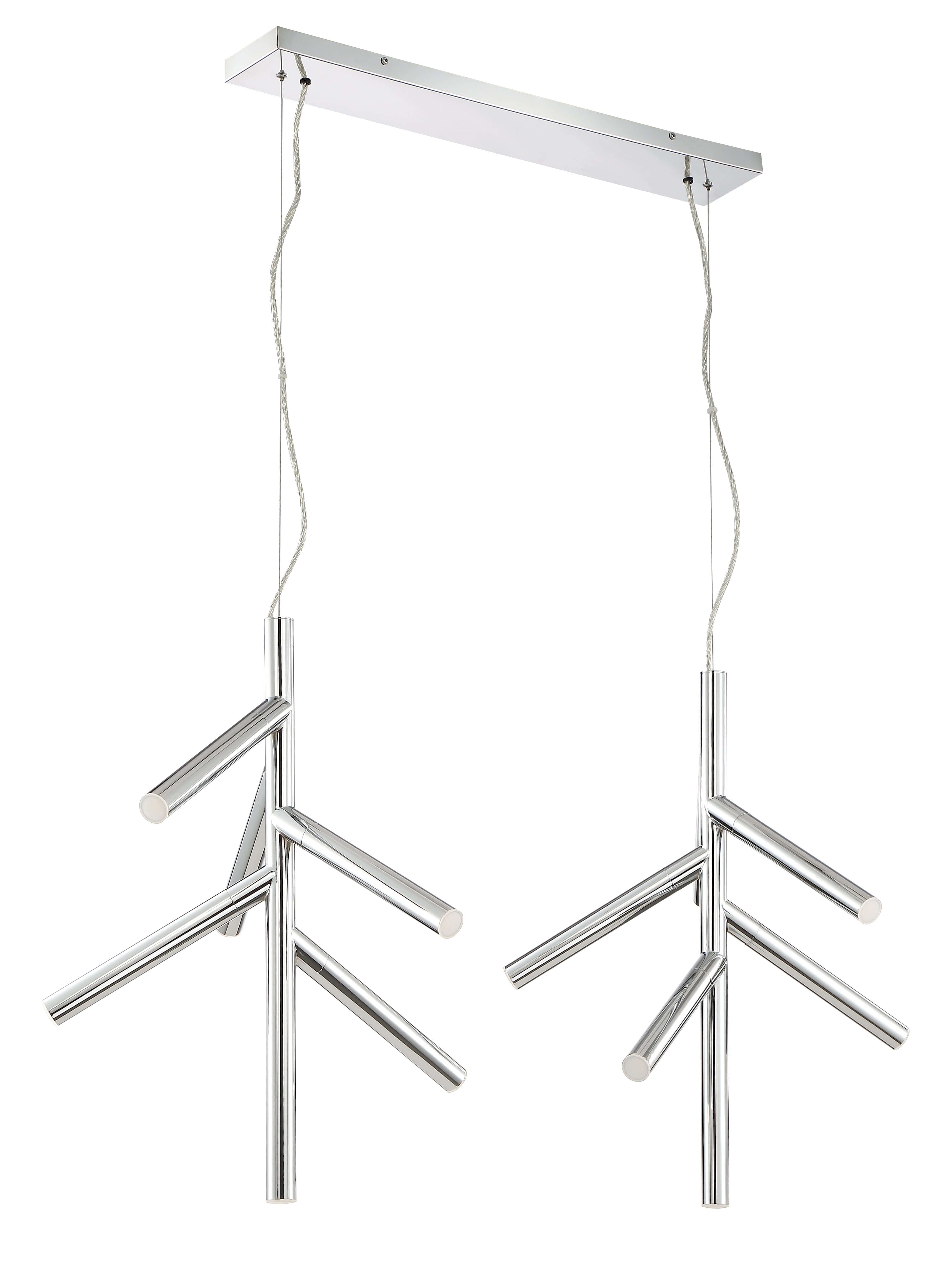 Forest LED 12 Light Linear Chandelier Chrome