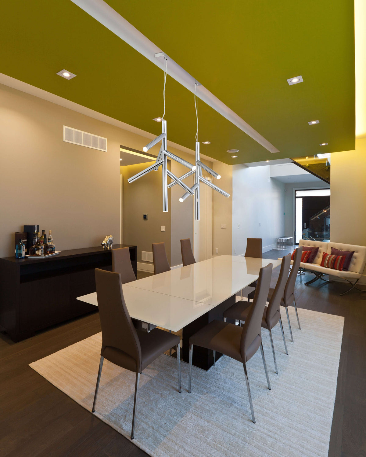 Forest LED 12 Light Linear Chandelier Chrome