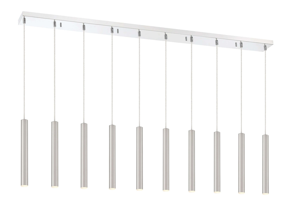 Forest LED 10 Light Linear Chandelier Chrome
