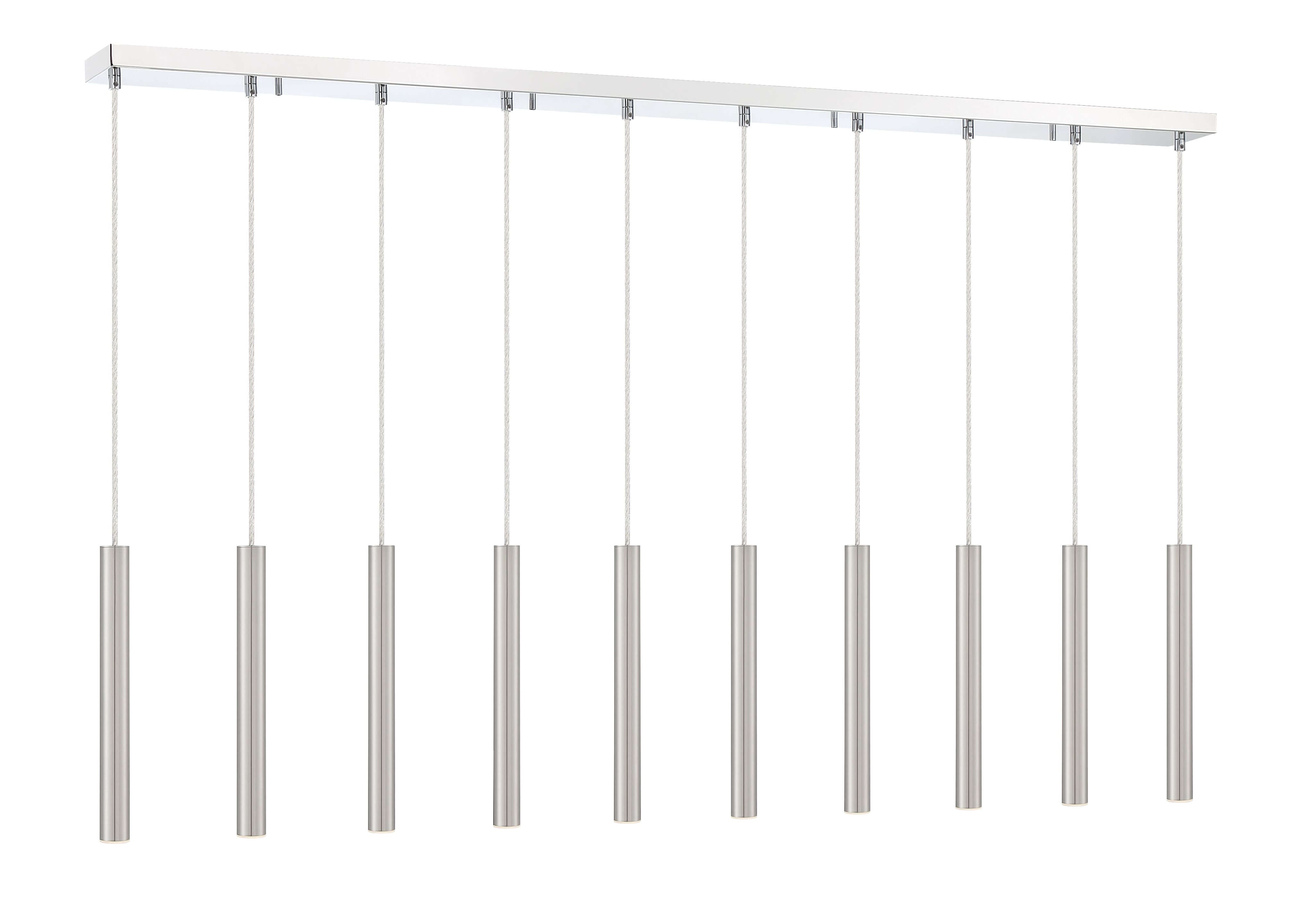 Forest LED 10 Light Linear Chandelier Chrome