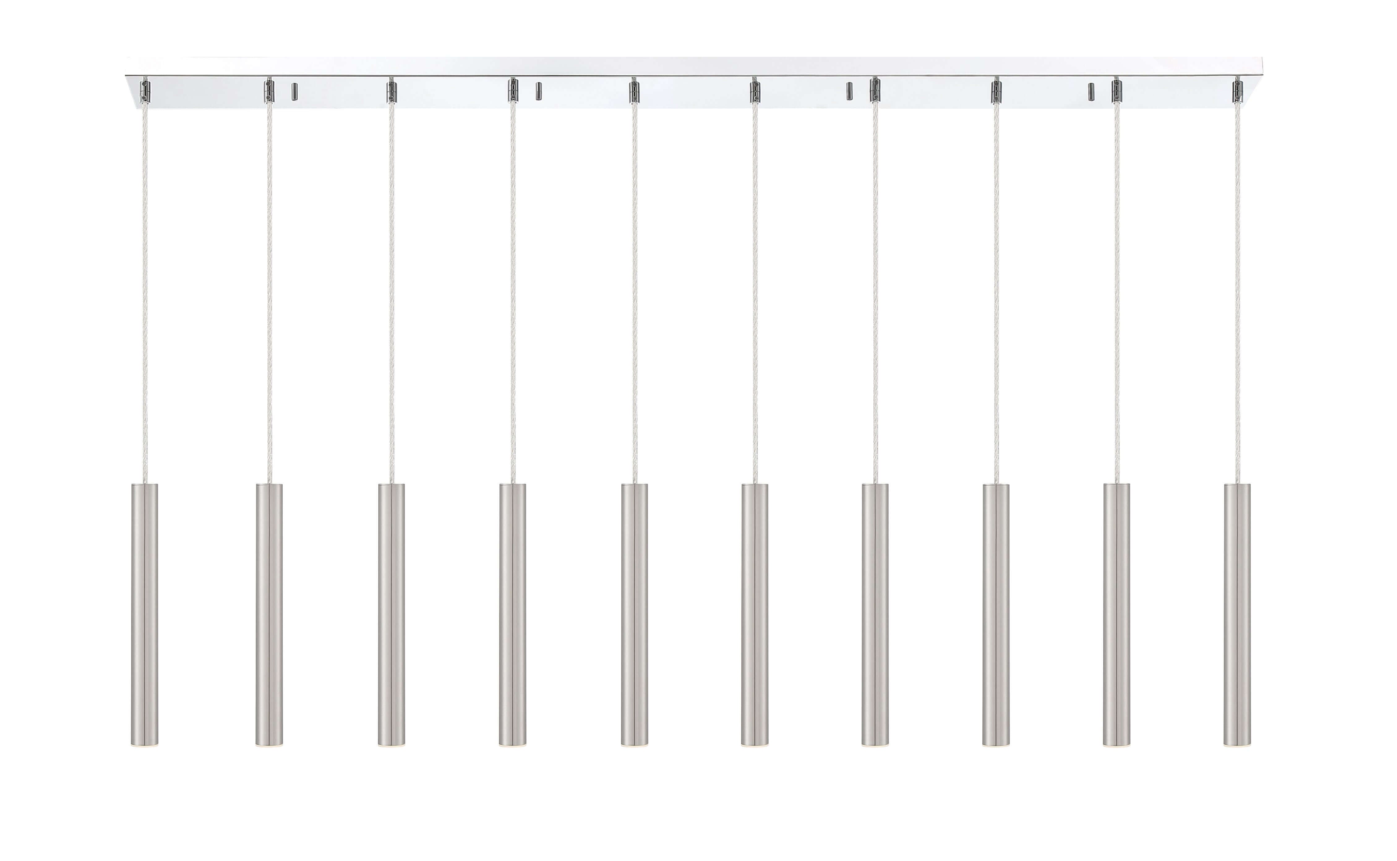 Forest LED 10 Light Linear Chandelier Chrome