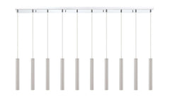 Forest LED 10 Light Linear Chandelier Chrome