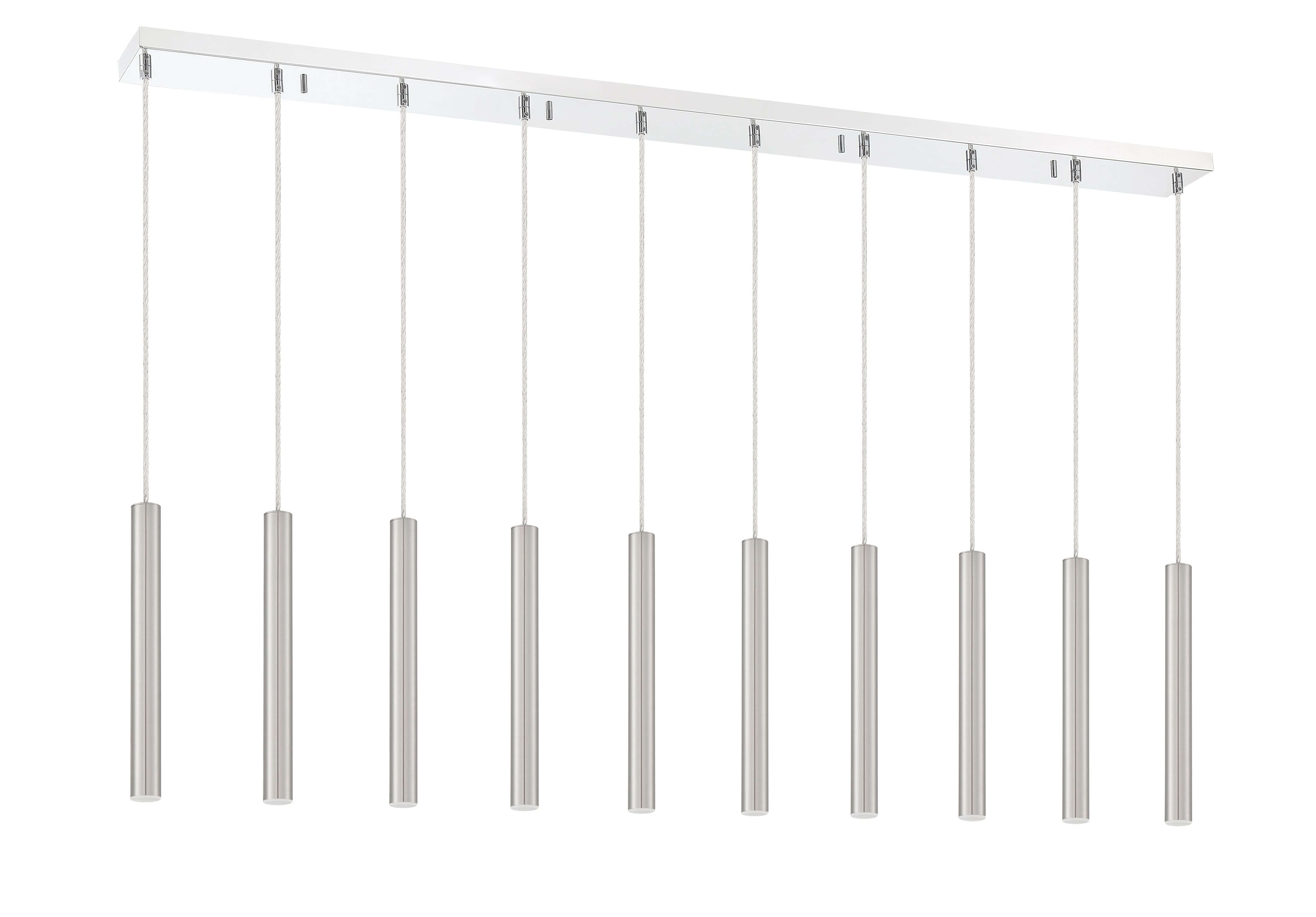 Forest LED 10 Light Linear Chandelier Chrome