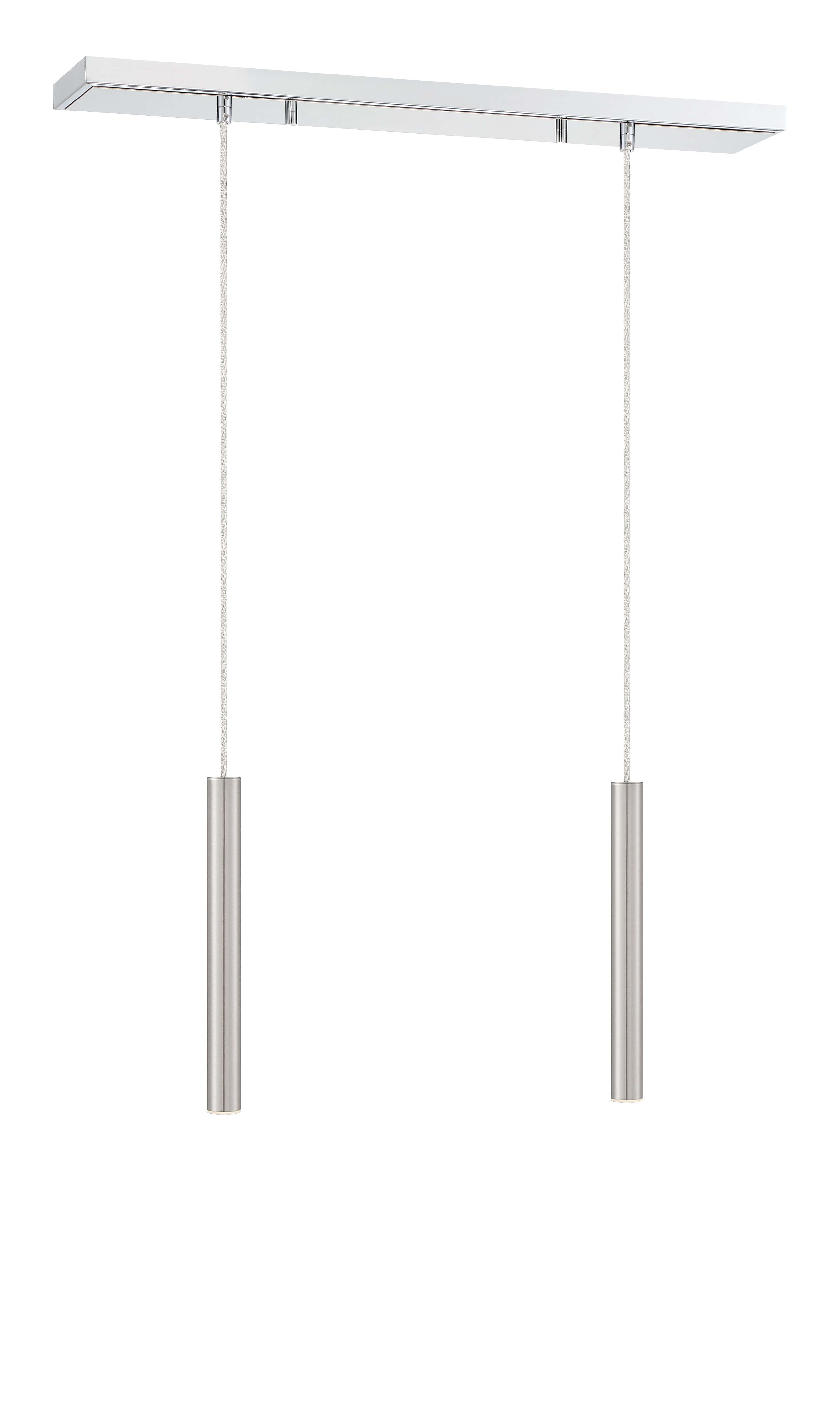 Forest LED 2 Light Linear Chandelier Chrome