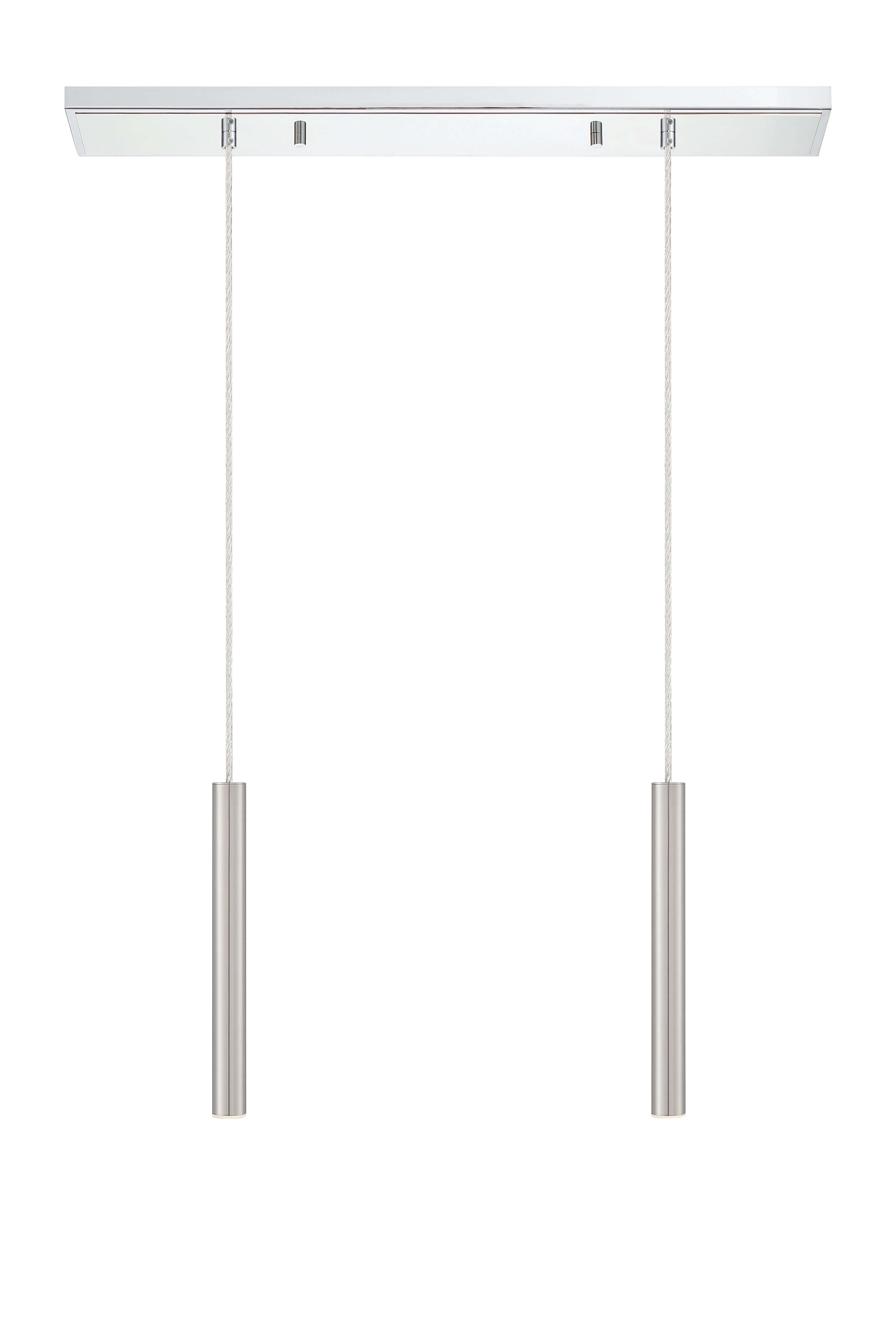 Forest LED 2 Light Linear Chandelier Chrome