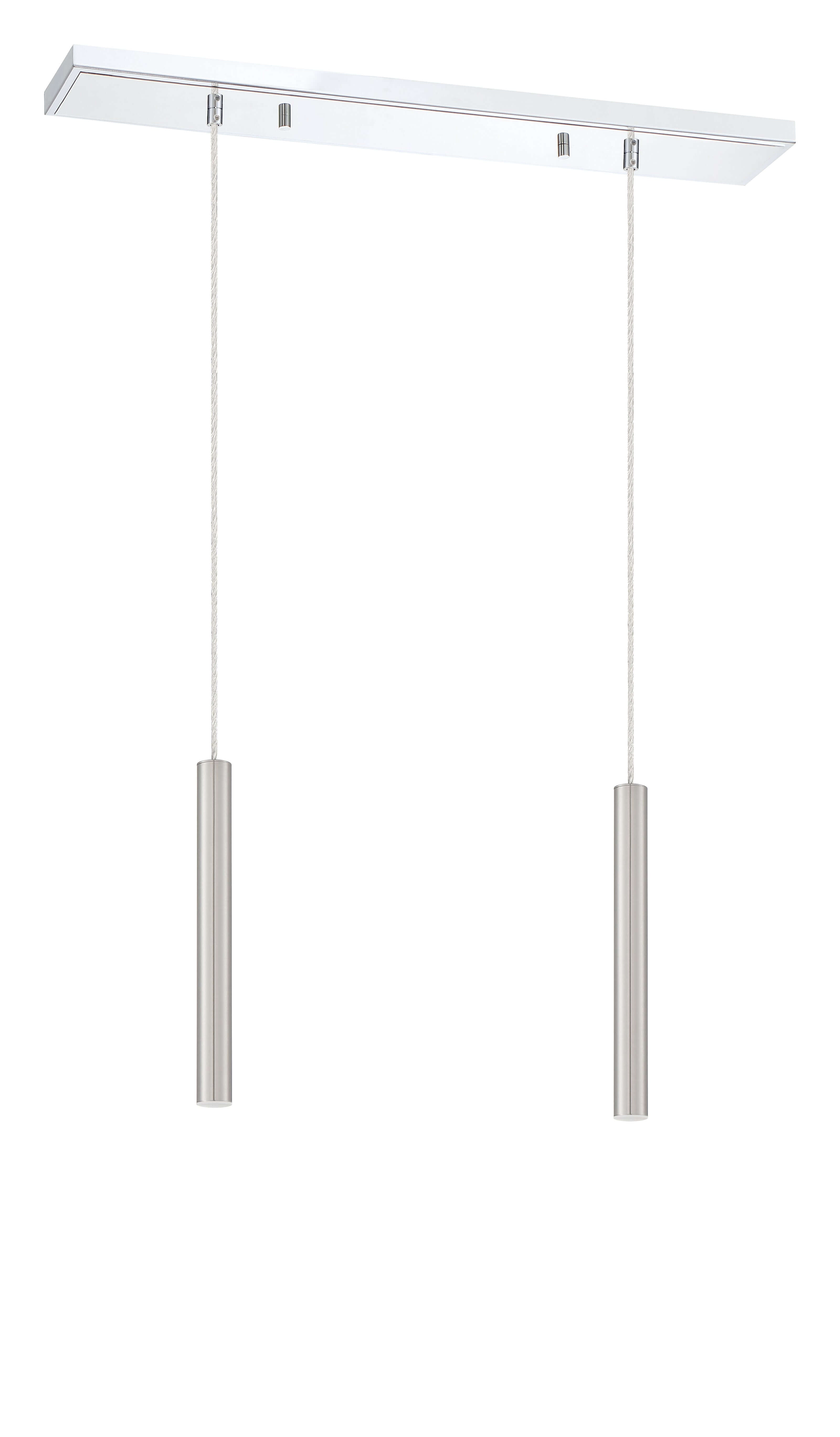 Forest LED 2 Light Linear Chandelier Chrome