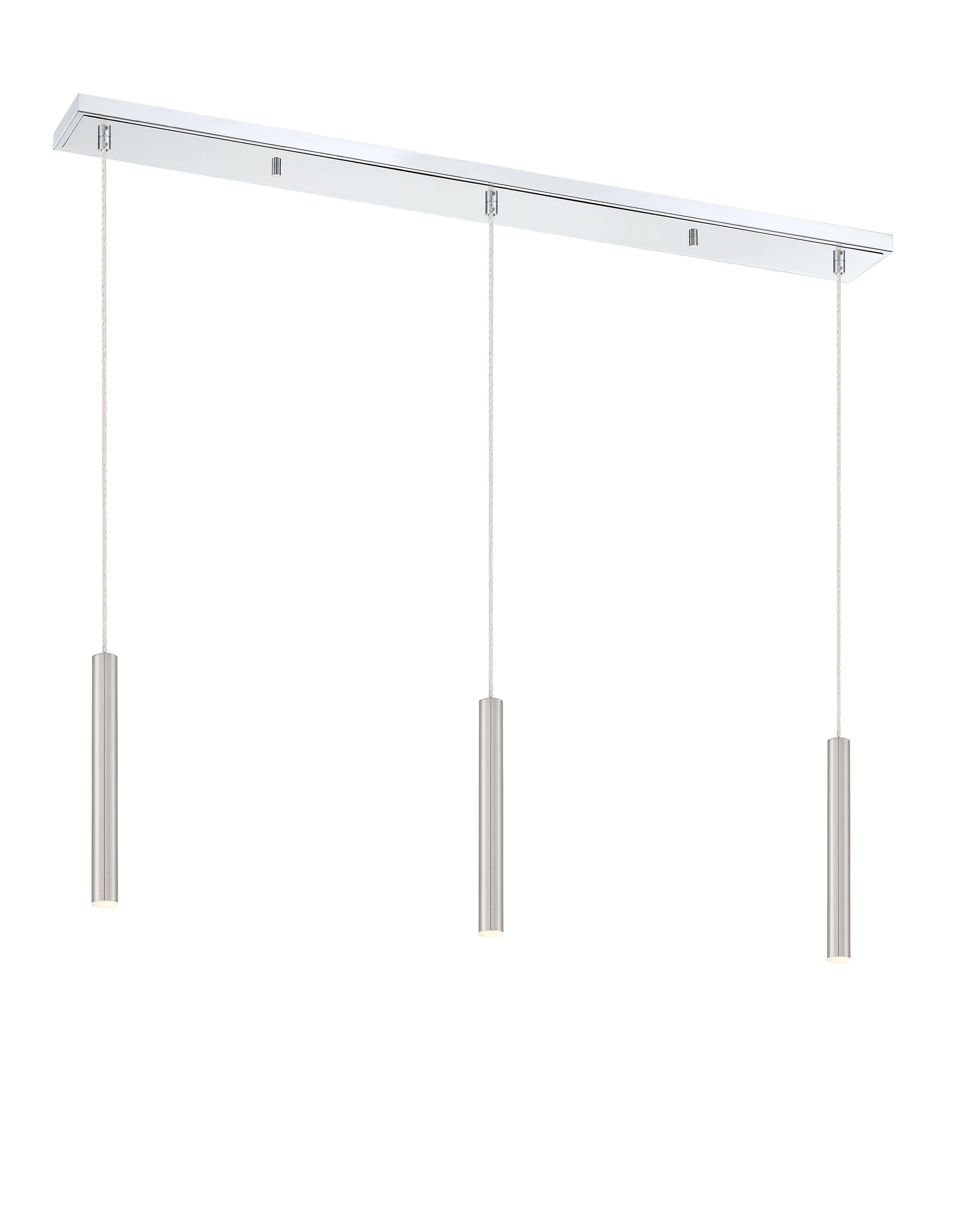 Forest LED 3 Light Linear Chandelier Chrome