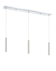 Forest LED 3 Light Linear Chandelier Chrome