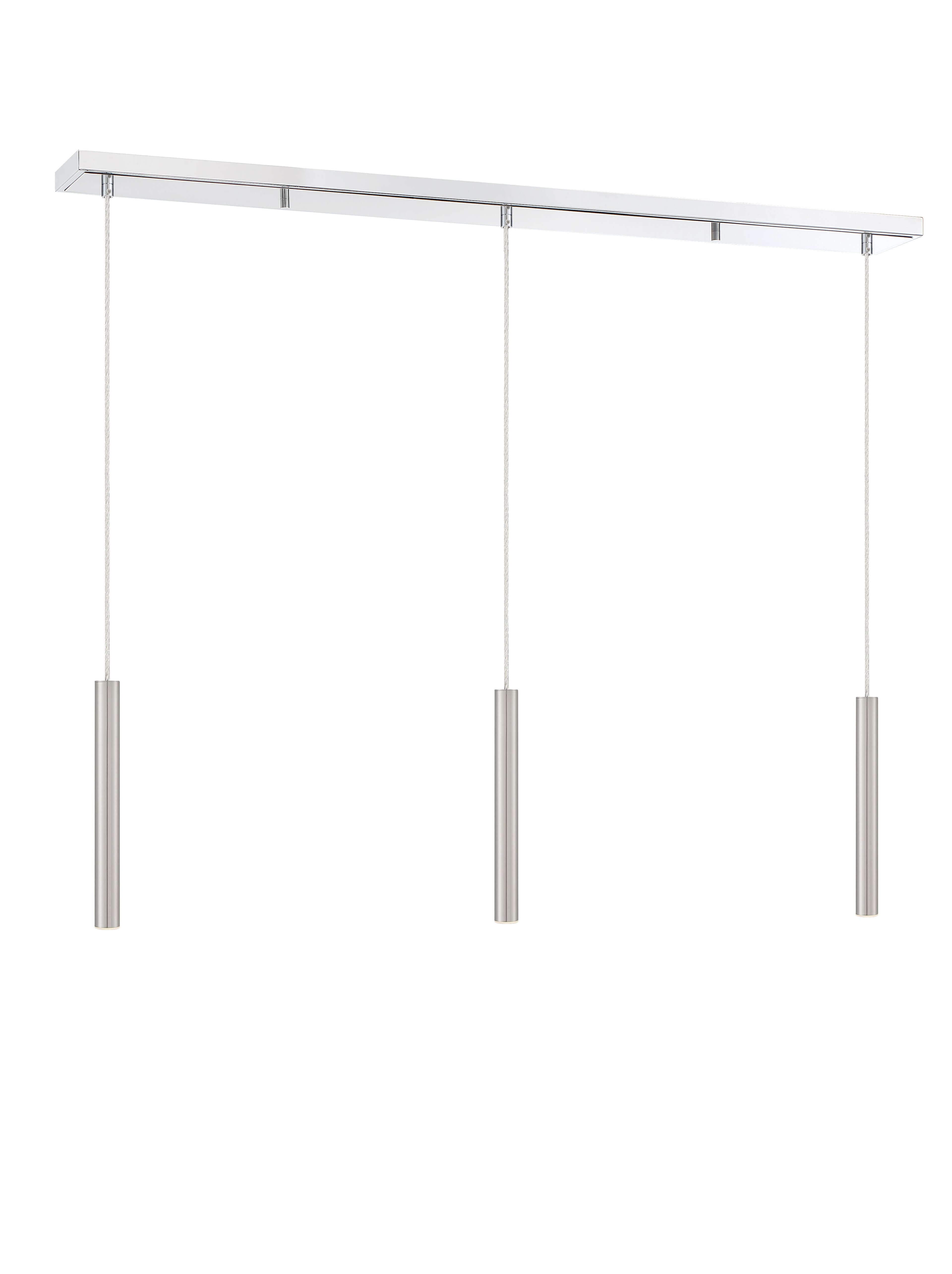 Forest LED 3 Light Linear Chandelier Chrome