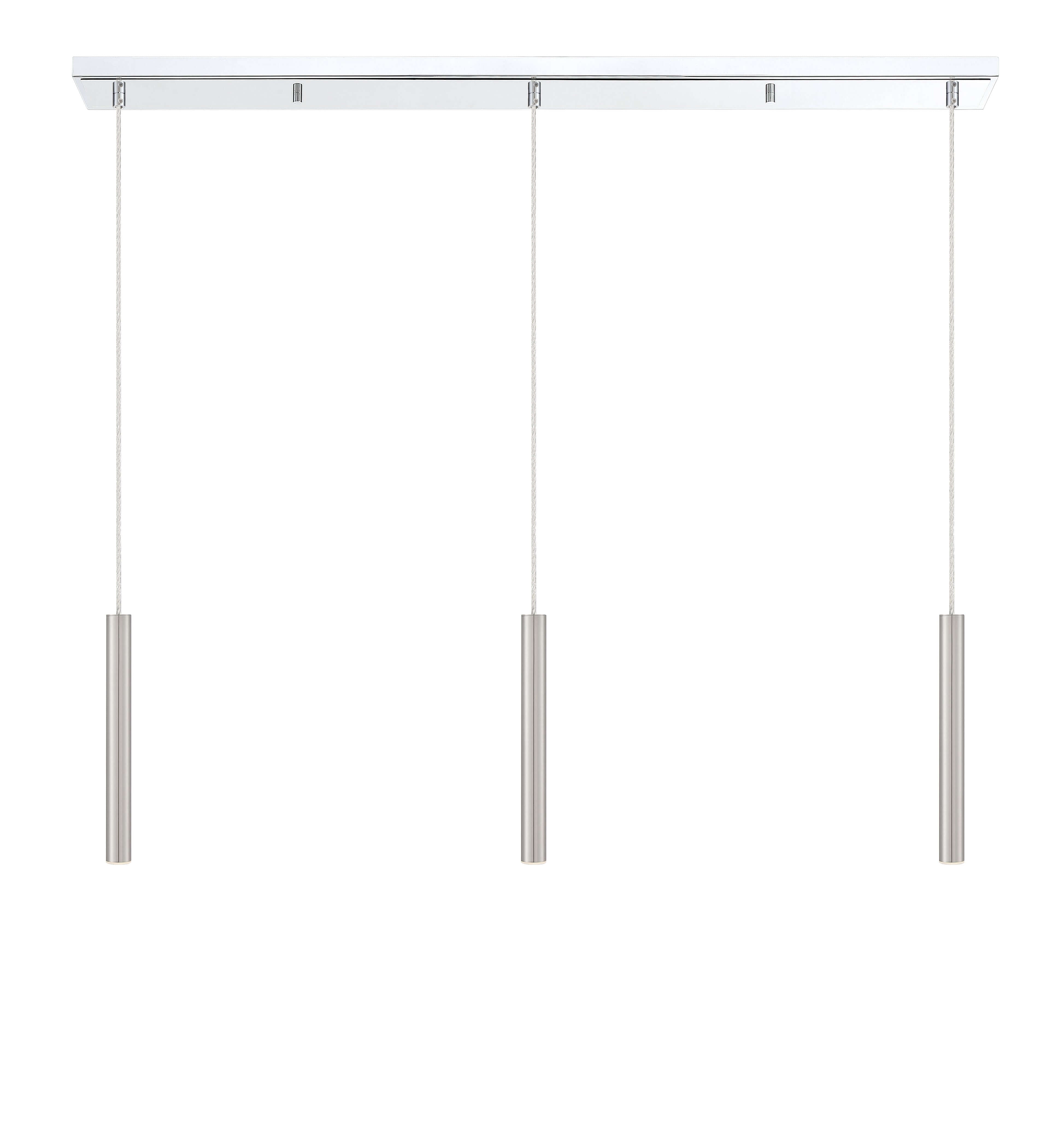 Forest LED 3 Light Linear Chandelier Chrome
