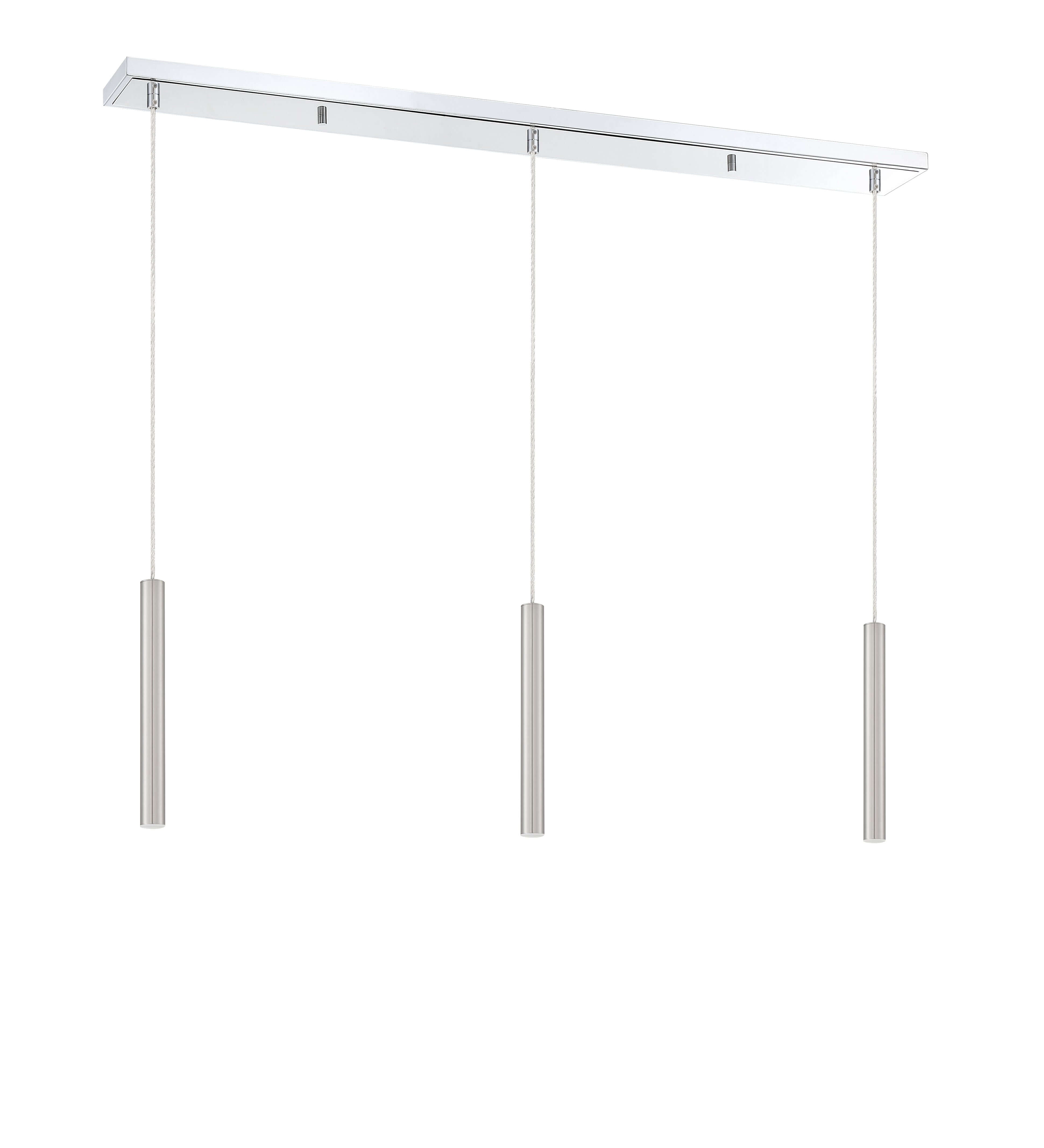 Forest LED 3 Light Linear Chandelier Chrome