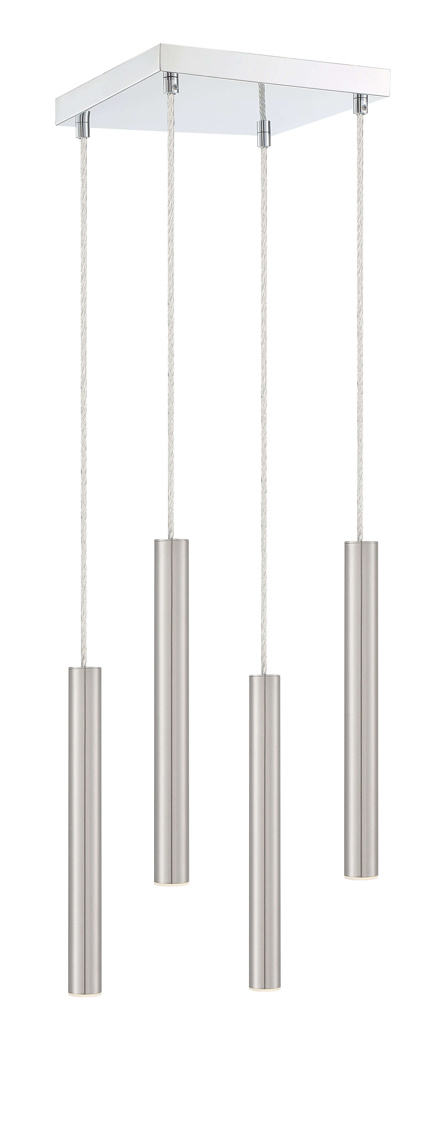 Forest LED 4 Light Chandelier Chrome