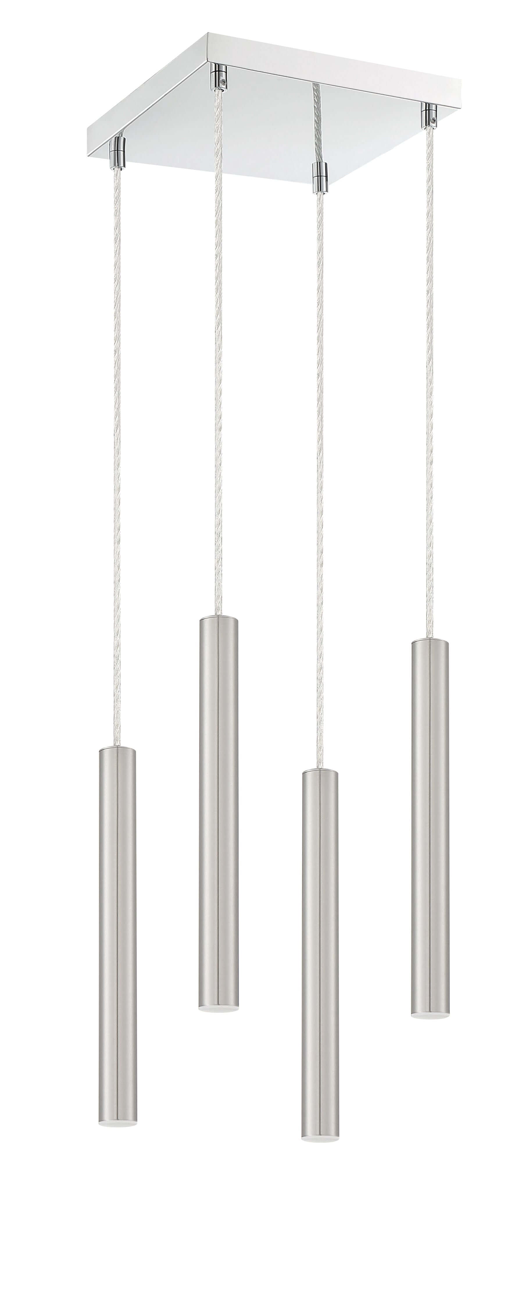 Forest LED 4 Light Chandelier Chrome