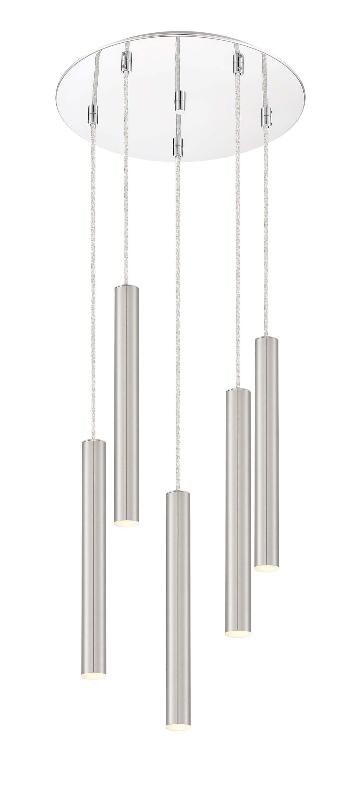 Forest LED 5 Light Chandelier Chrome