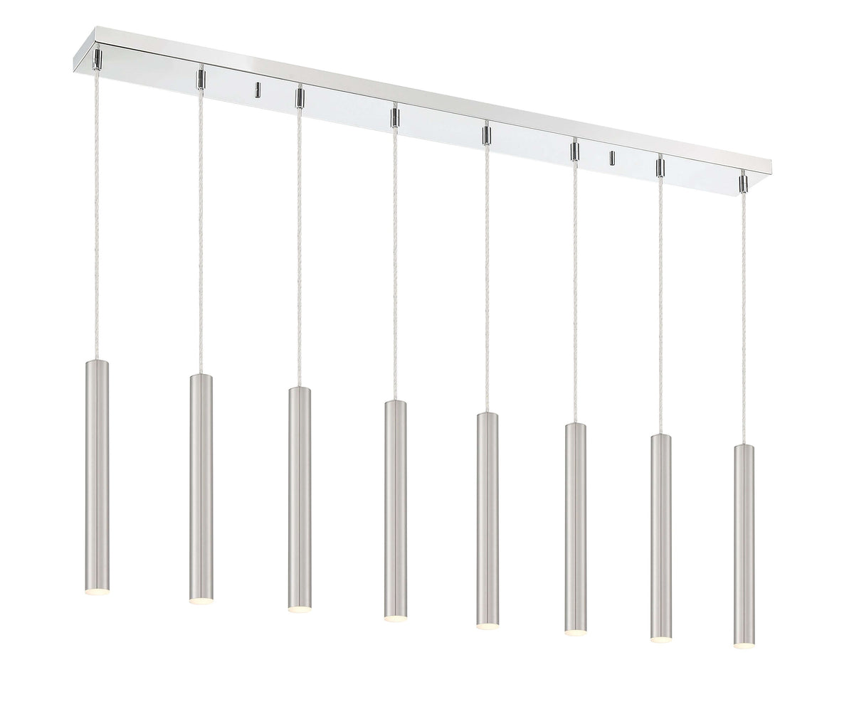 Forest LED 8 Light Linear Chandelier Chrome