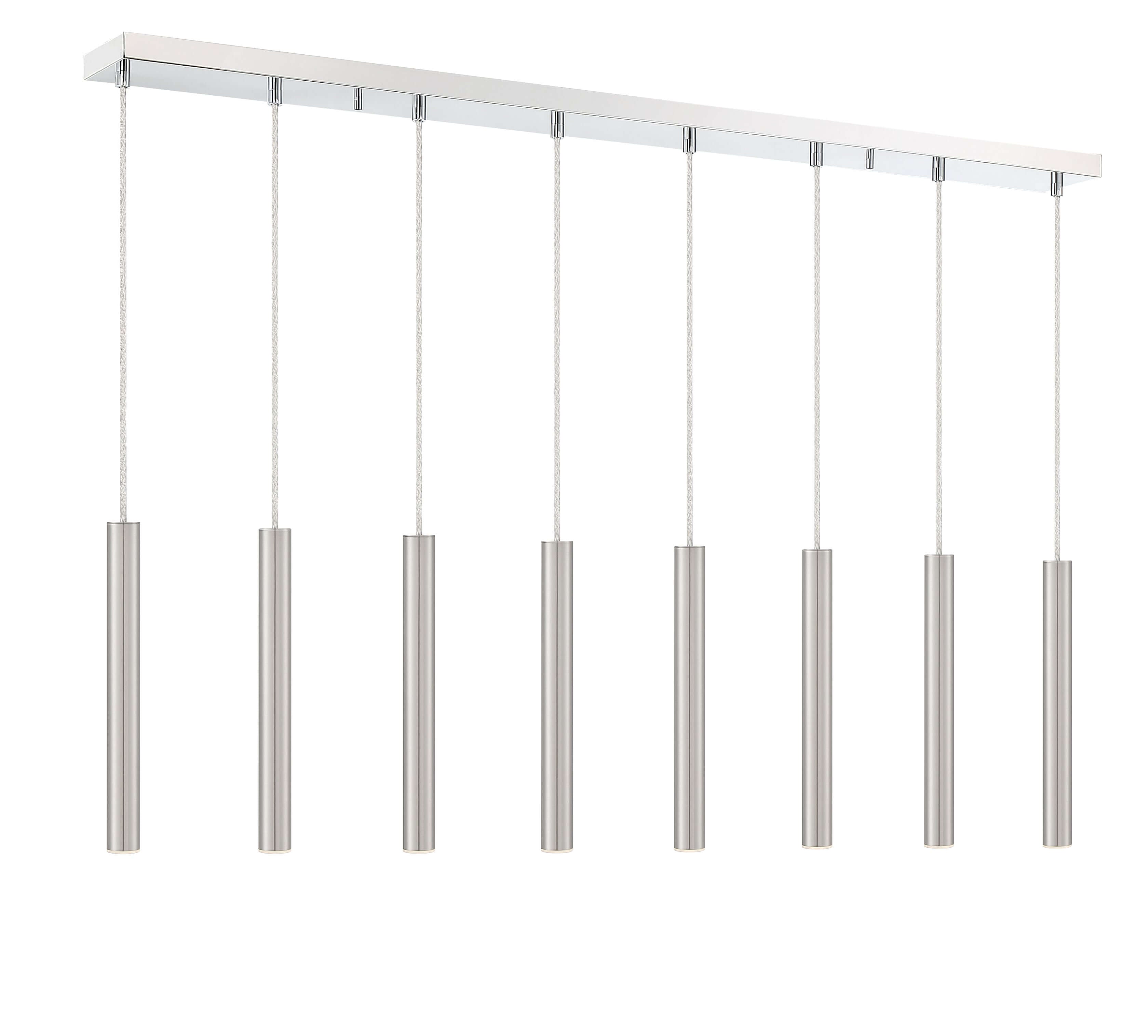Forest LED 8 Light Linear Chandelier Chrome