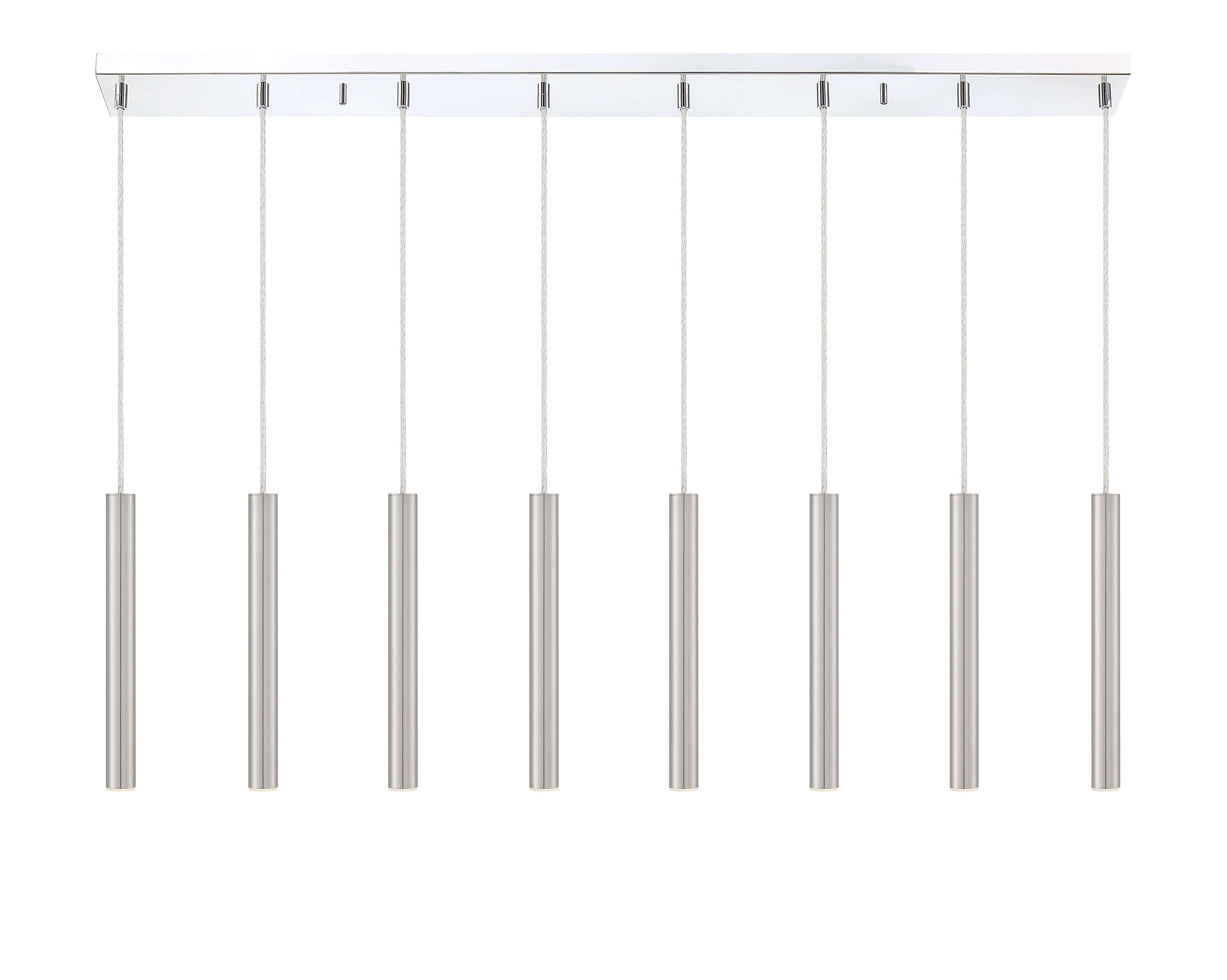 Forest LED 8 Light Linear Chandelier Chrome