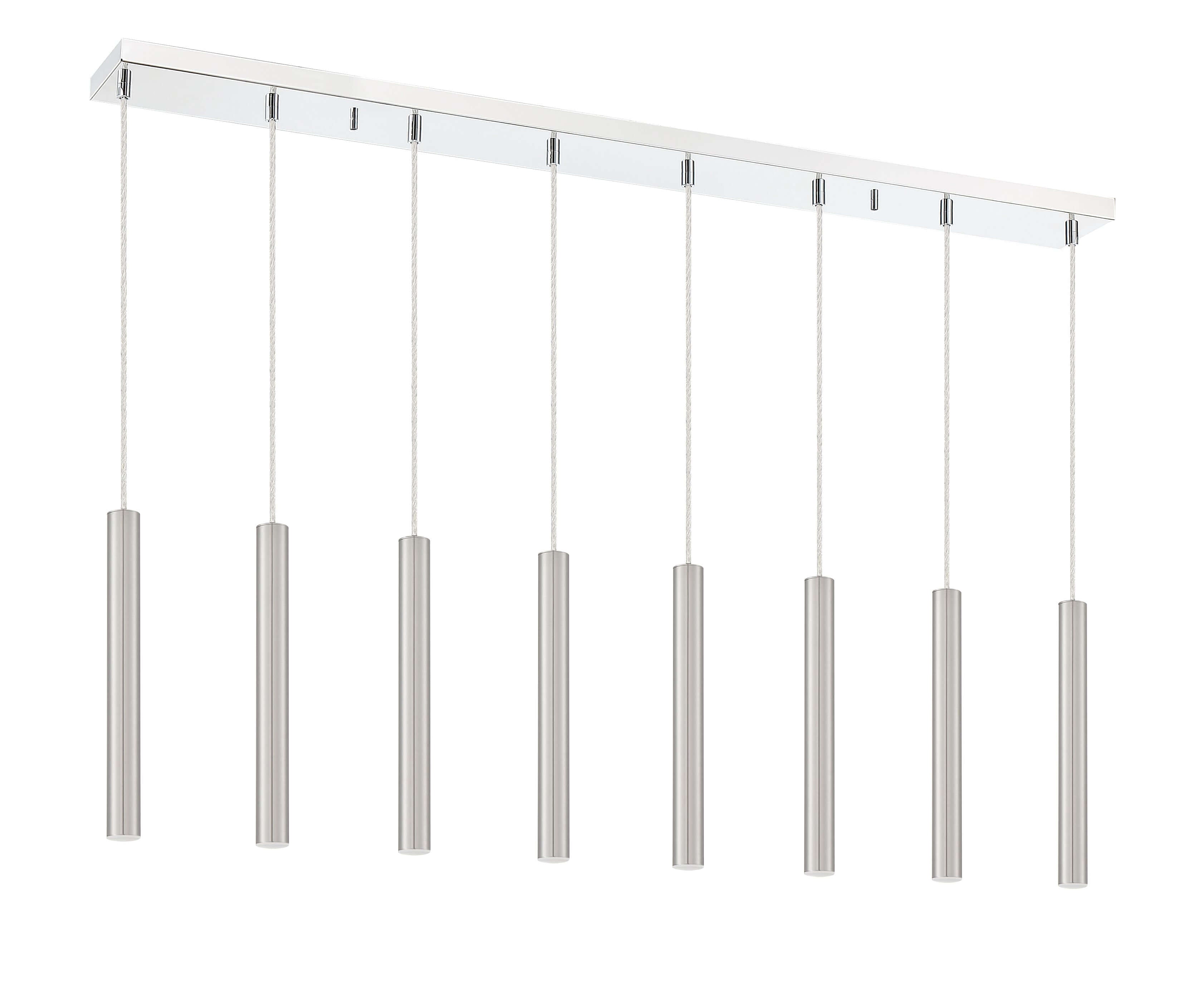 Forest LED 8 Light Linear Chandelier Chrome