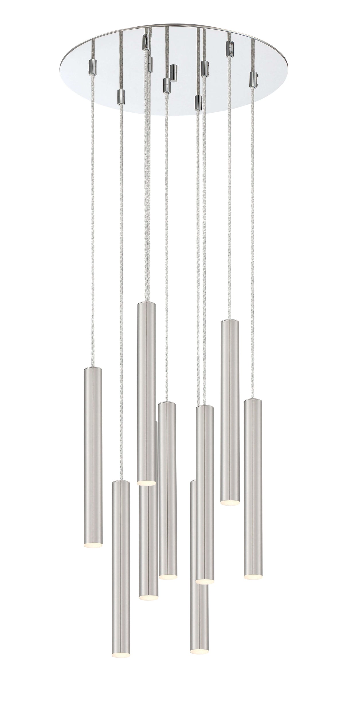 Forest LED 9 Light Chandelier Chrome