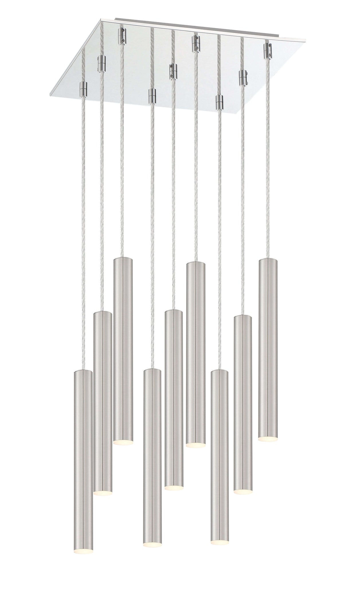 Forest LED 9 Light Chandelier Chrome