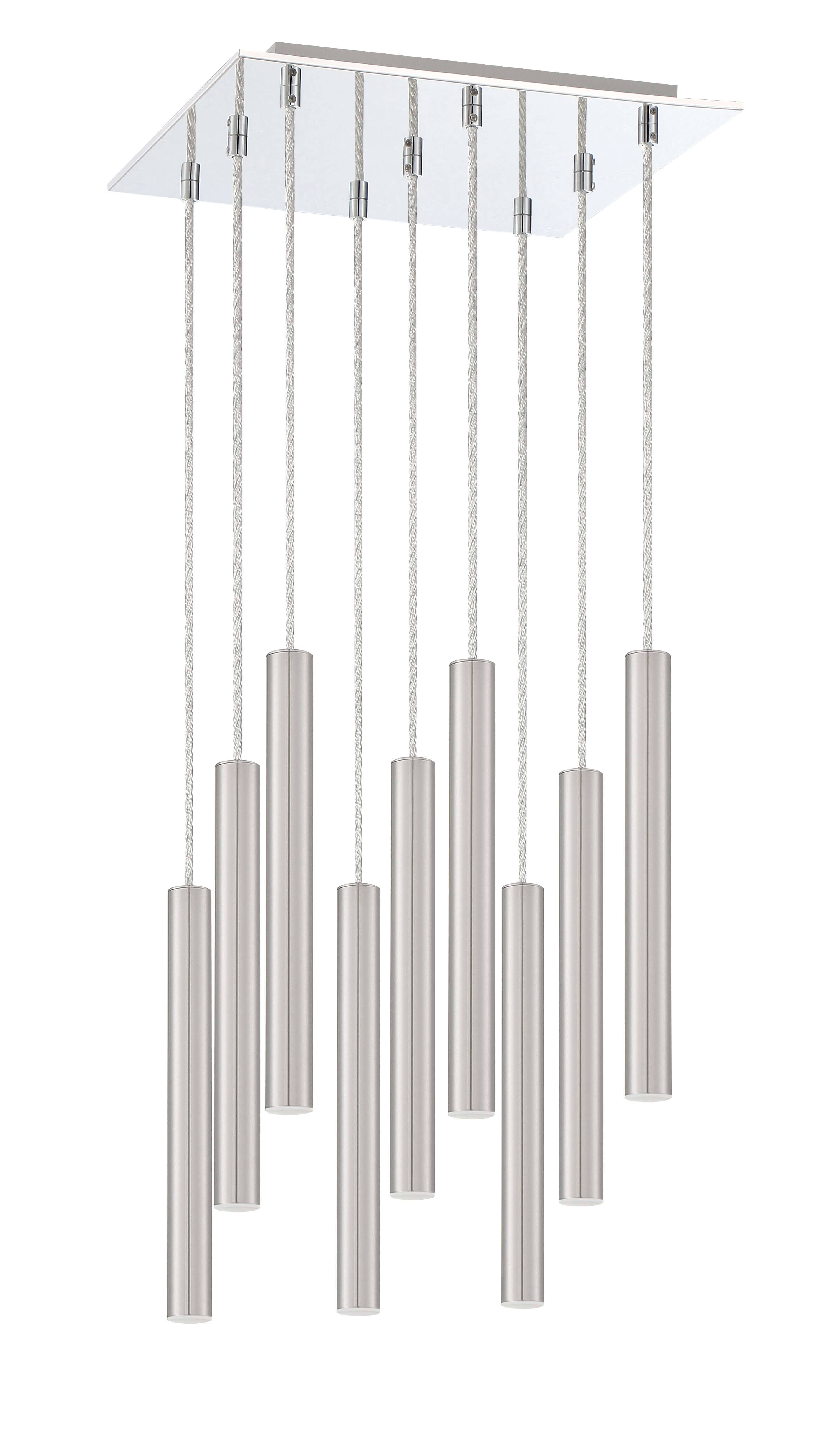 Forest LED 9 Light Chandelier Chrome