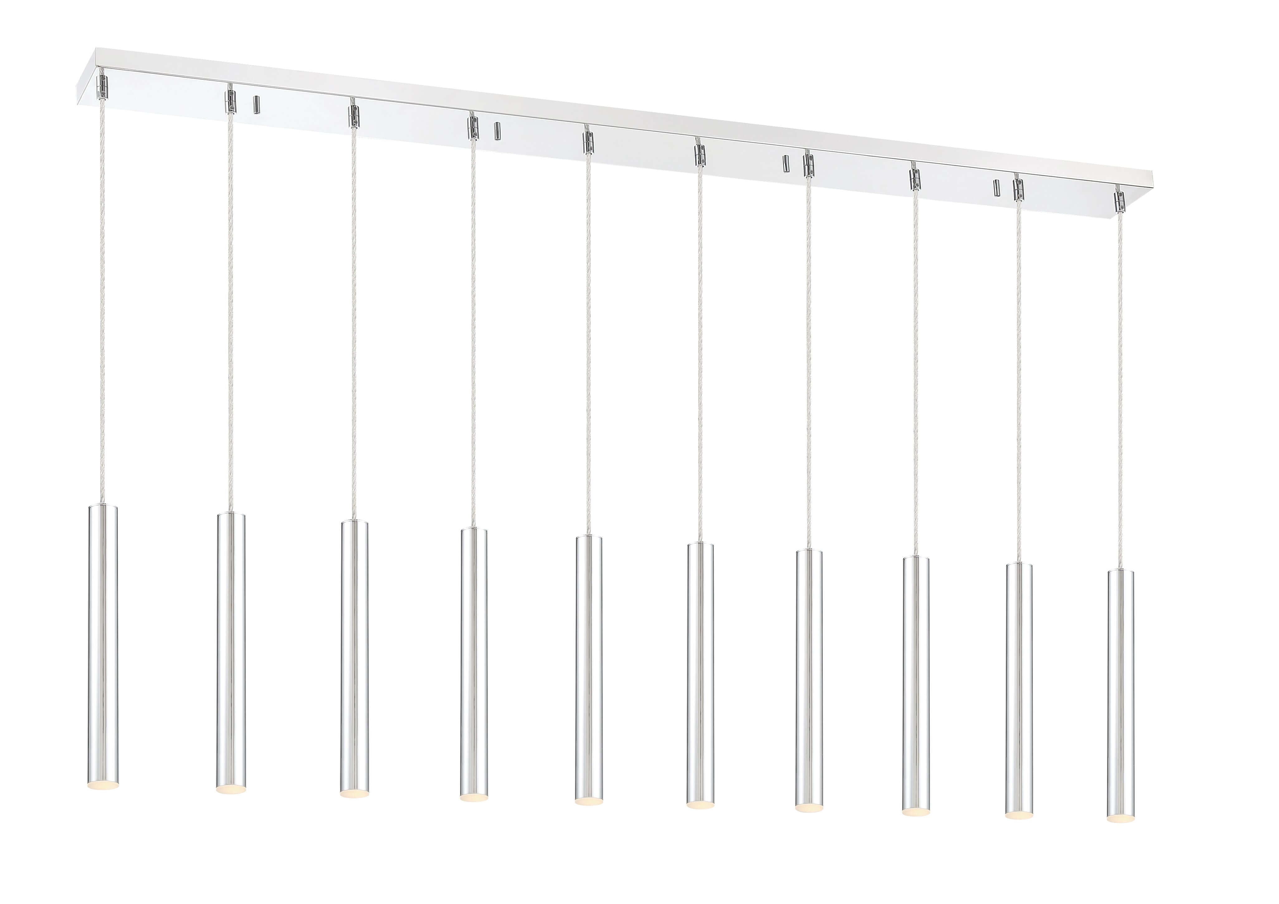 Forest LED 10 Light Linear Chandelier Chrome