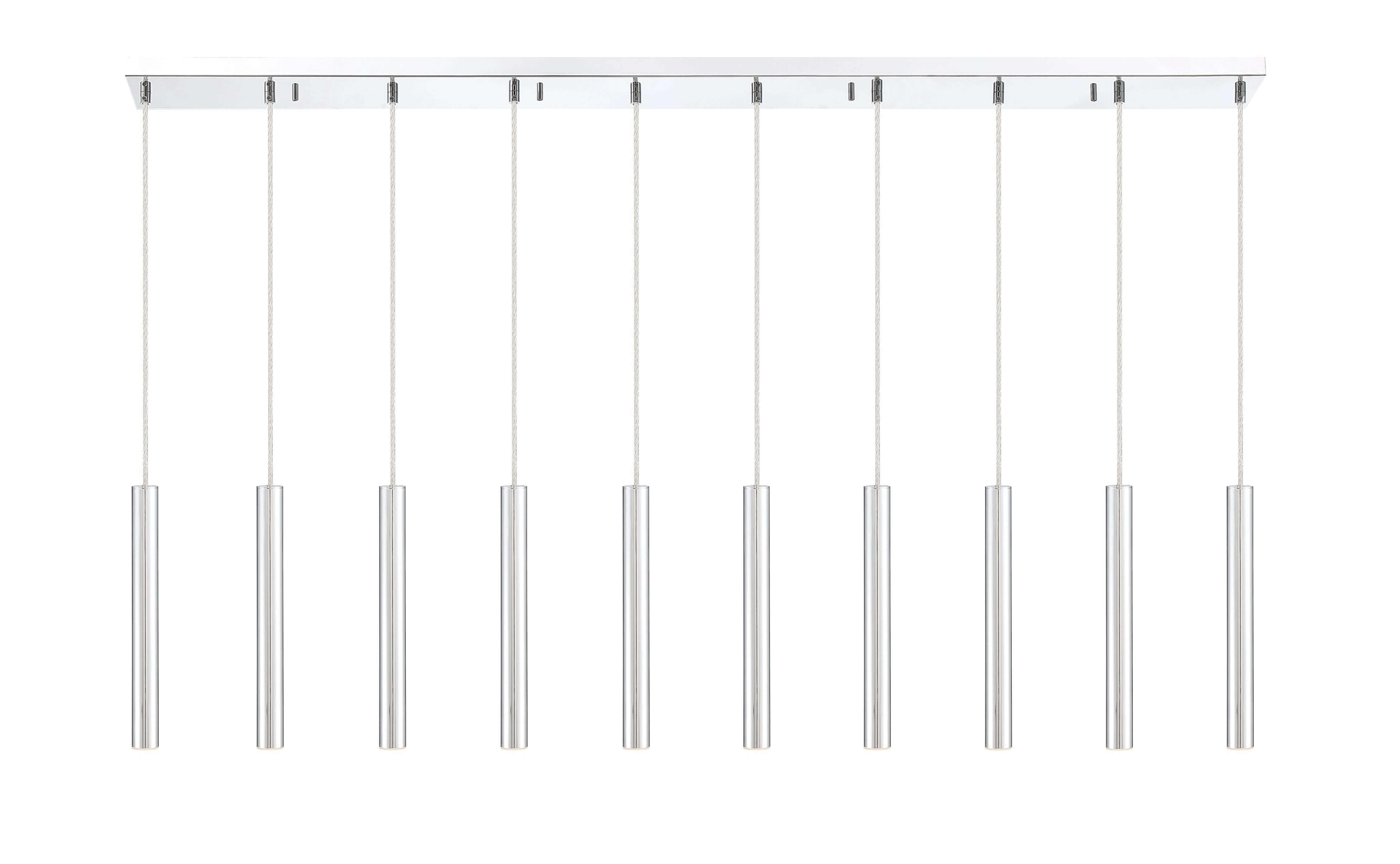 Forest LED 10 Light Linear Chandelier Chrome