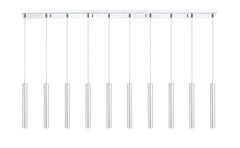 Forest LED 10 Light Linear Chandelier Chrome