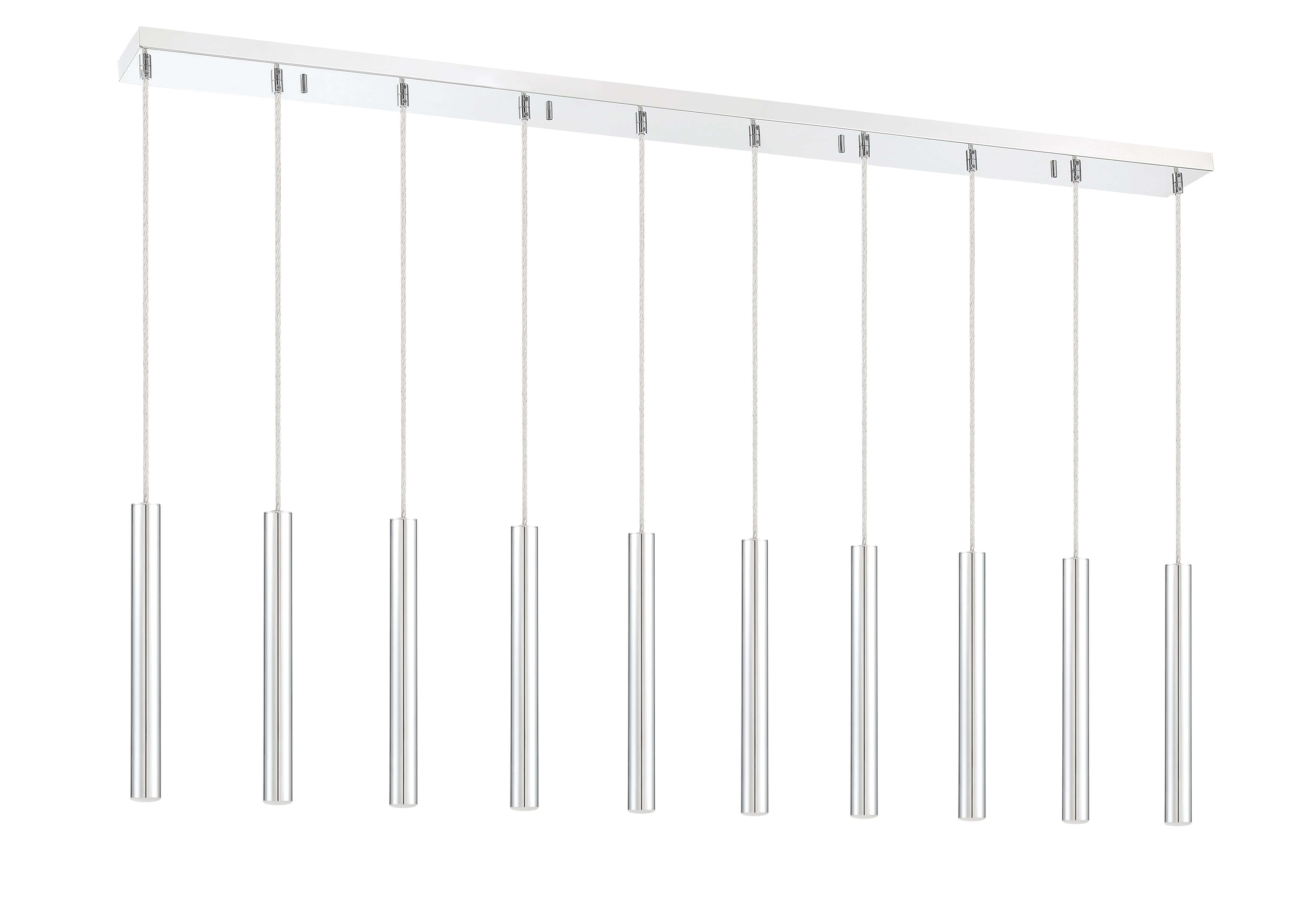 Forest LED 10 Light Linear Chandelier Chrome