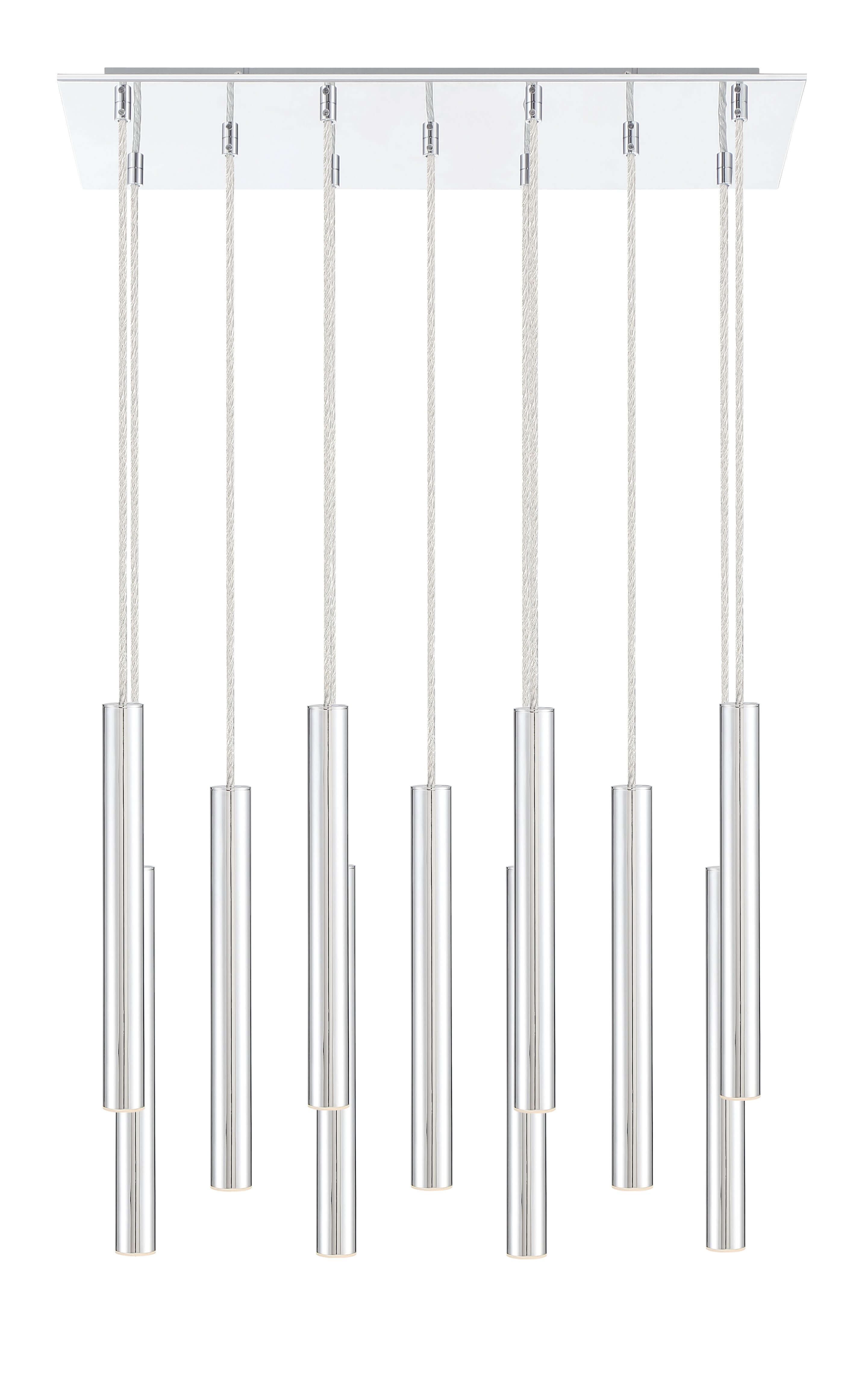 Forest LED 11 Light Chandelier Chrome
