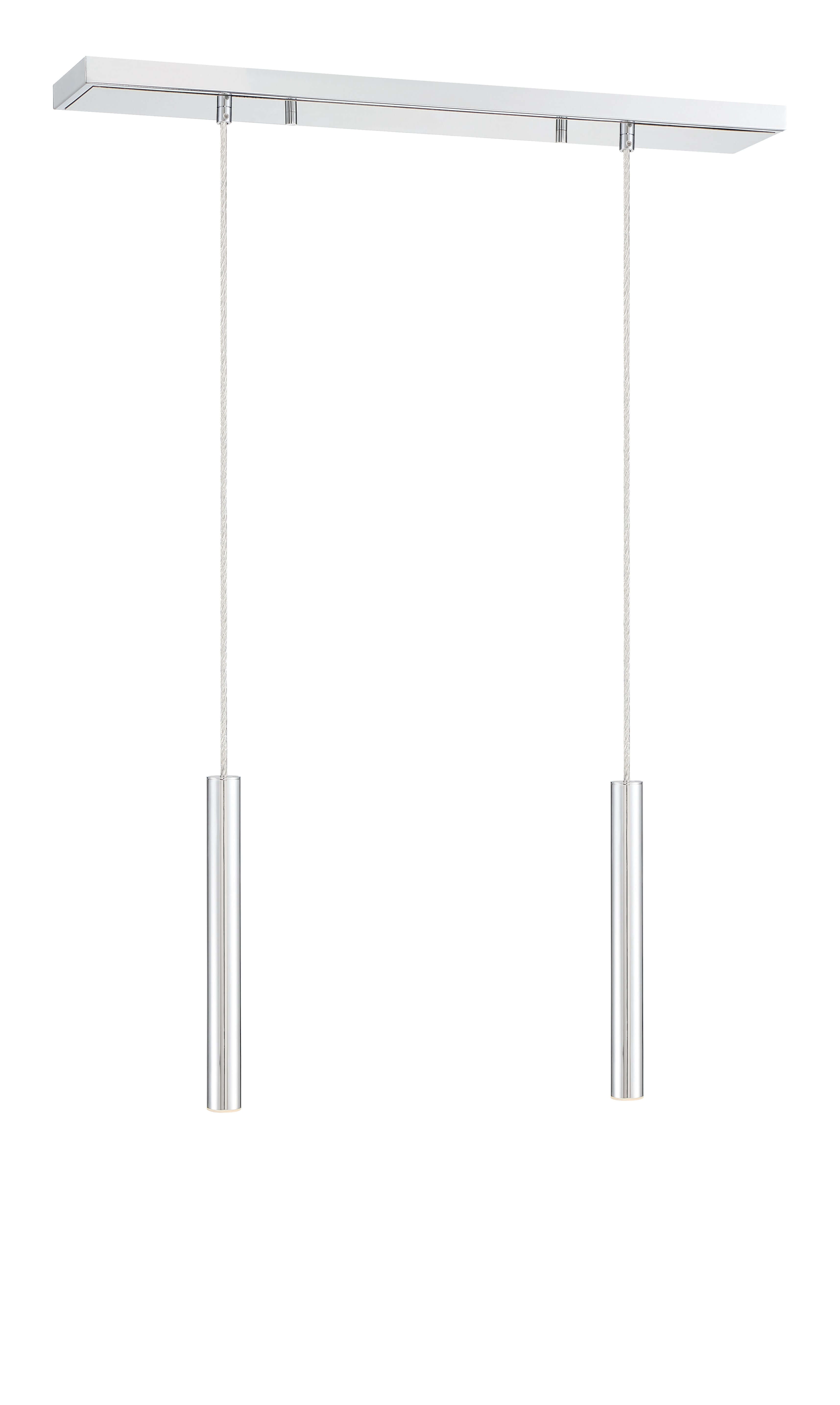 Forest LED 2 Light Linear Chandelier Chrome
