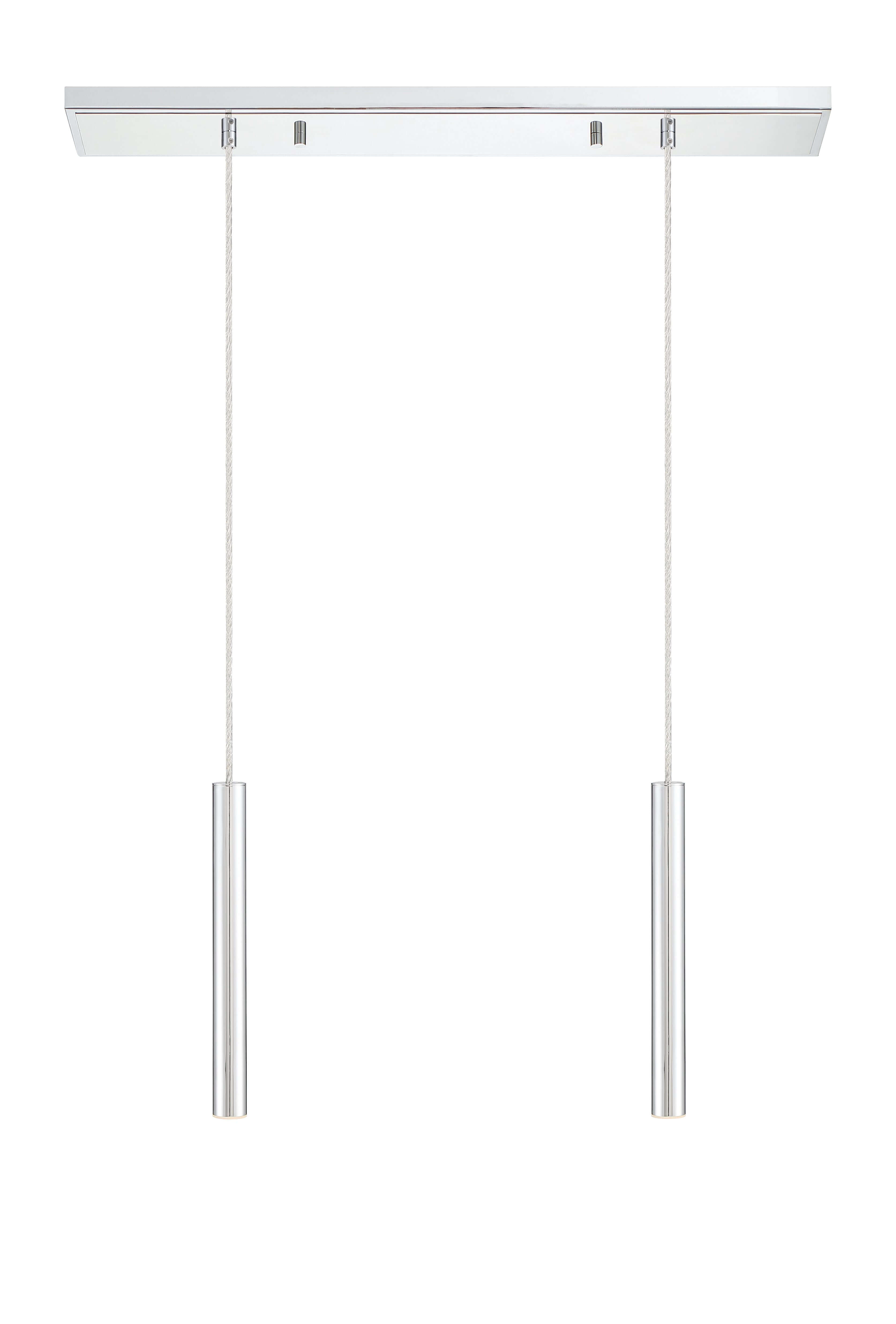 Forest LED 2 Light Linear Chandelier Chrome