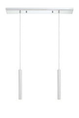 Forest LED 2 Light Linear Chandelier Chrome