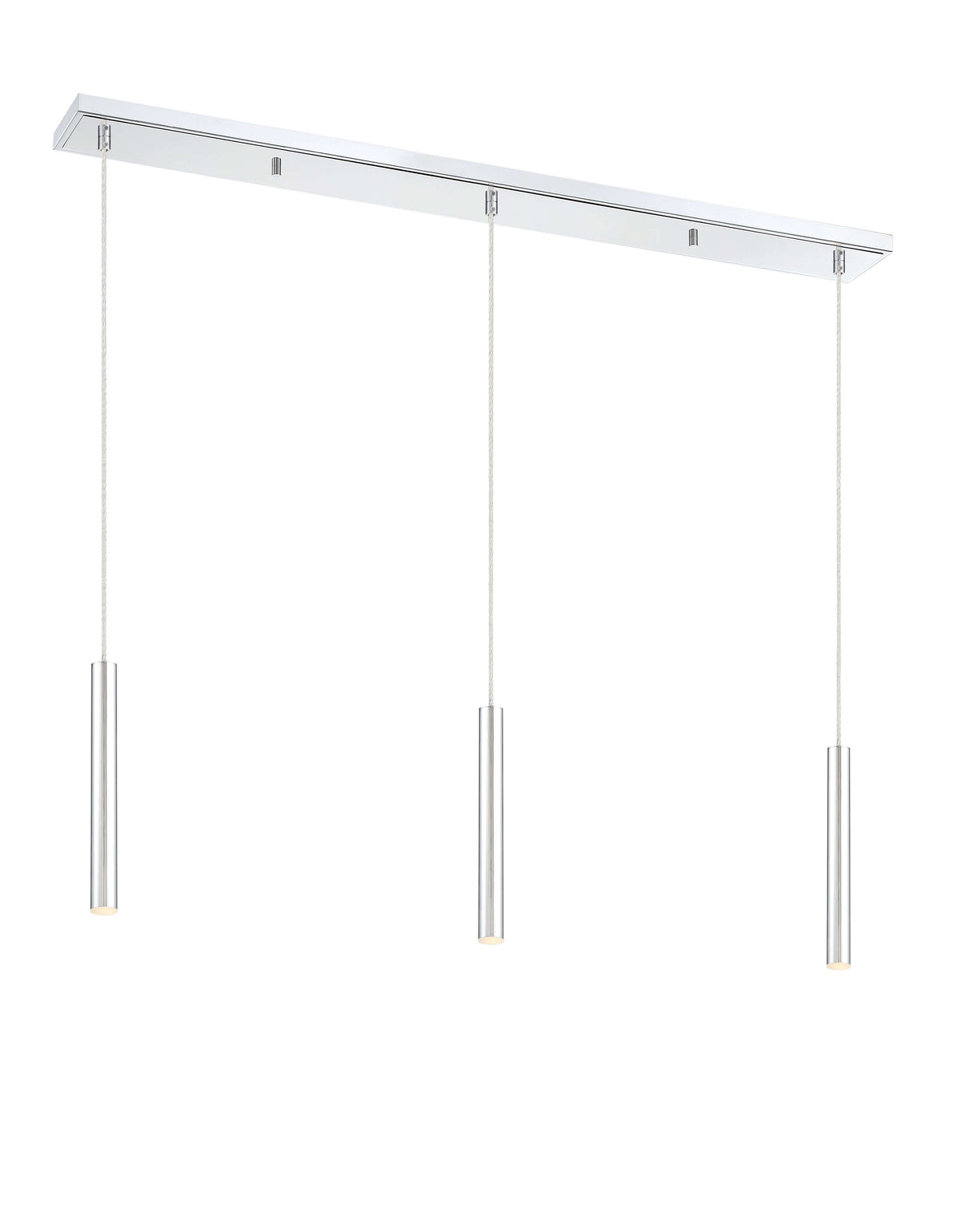 Forest LED 3 Light Linear Chandelier Chrome