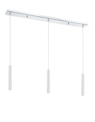 Forest LED 3 Light Linear Chandelier Chrome