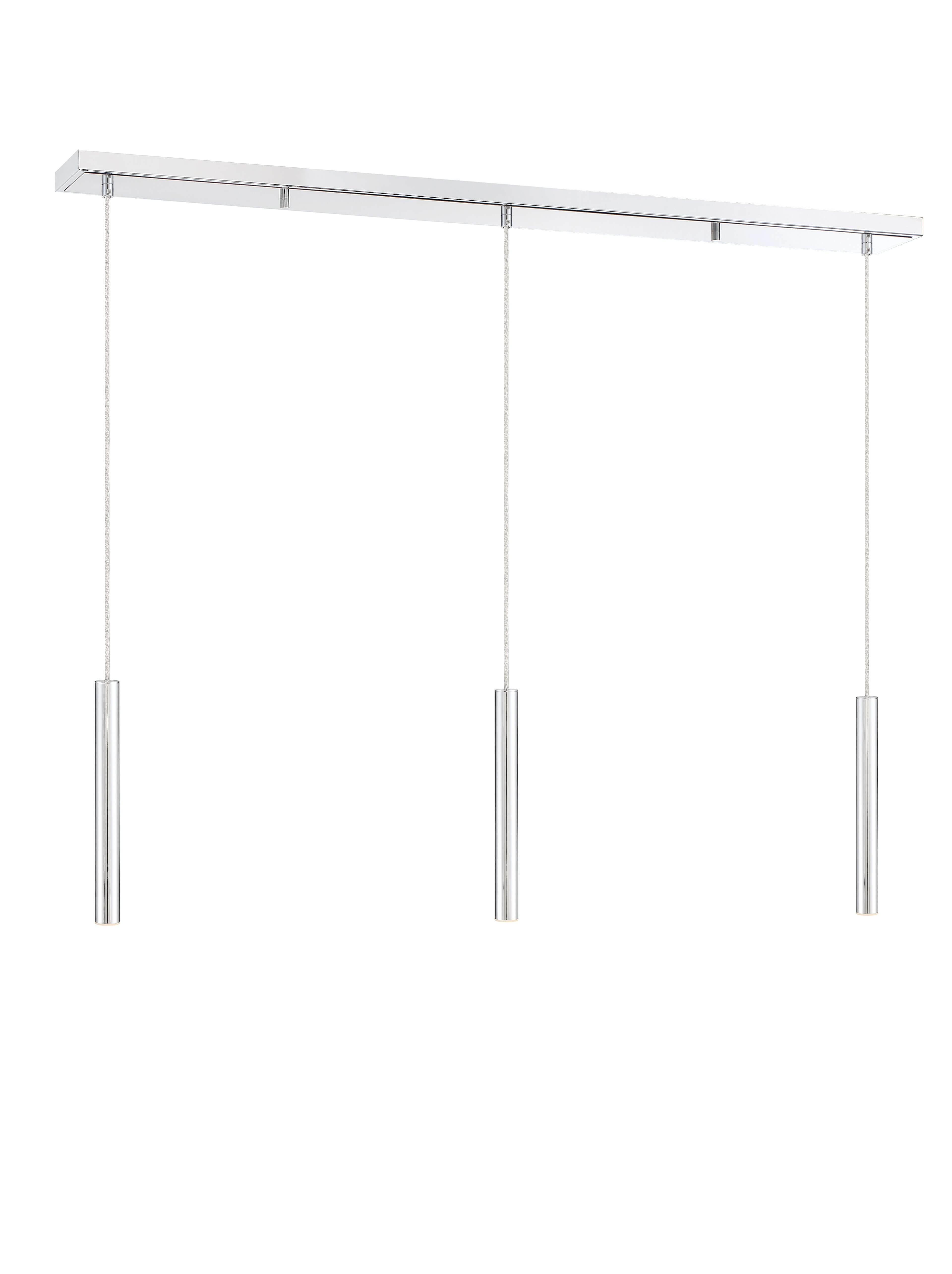 Forest LED 3 Light Linear Chandelier Chrome