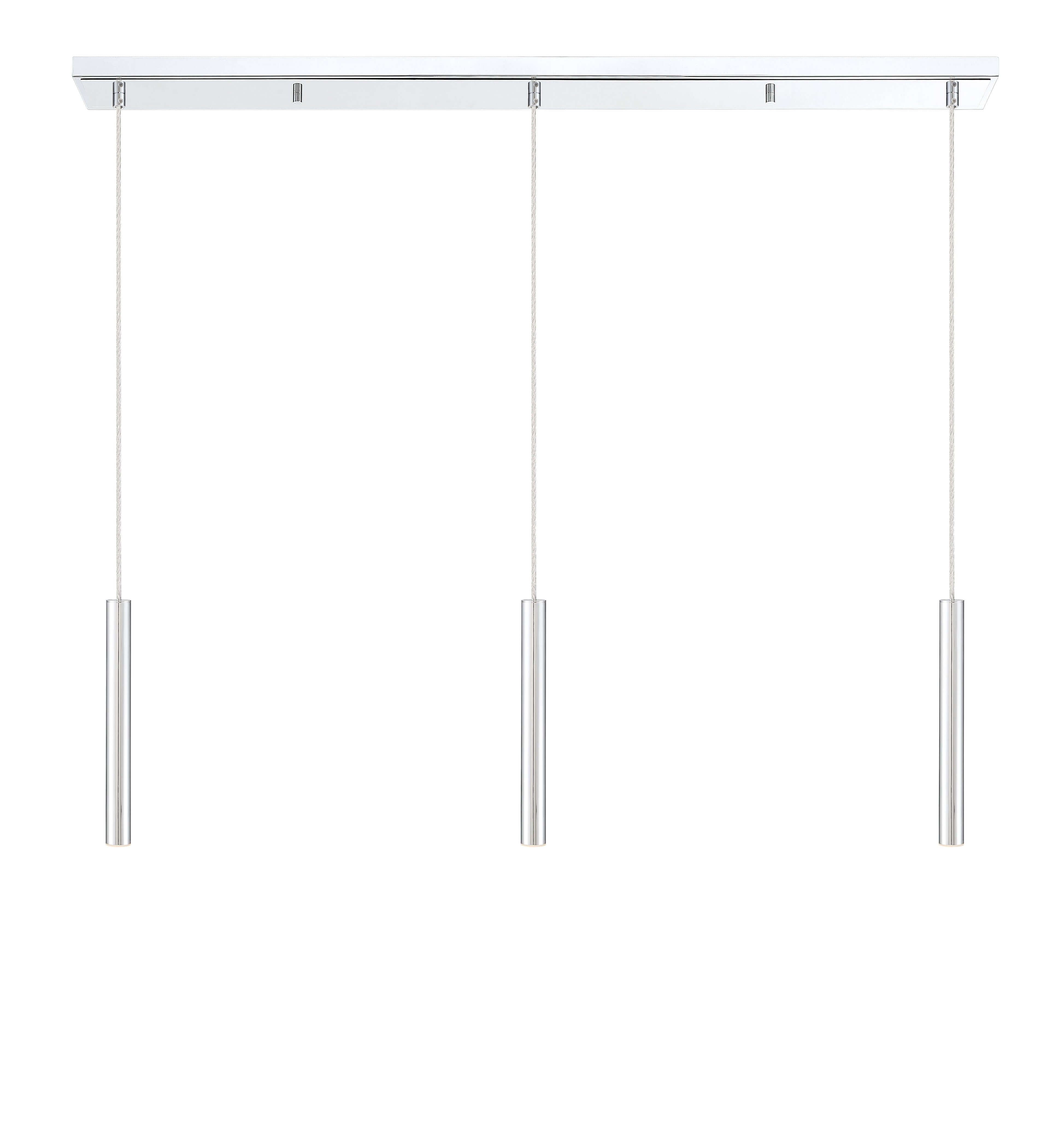 Forest LED 3 Light Linear Chandelier Chrome