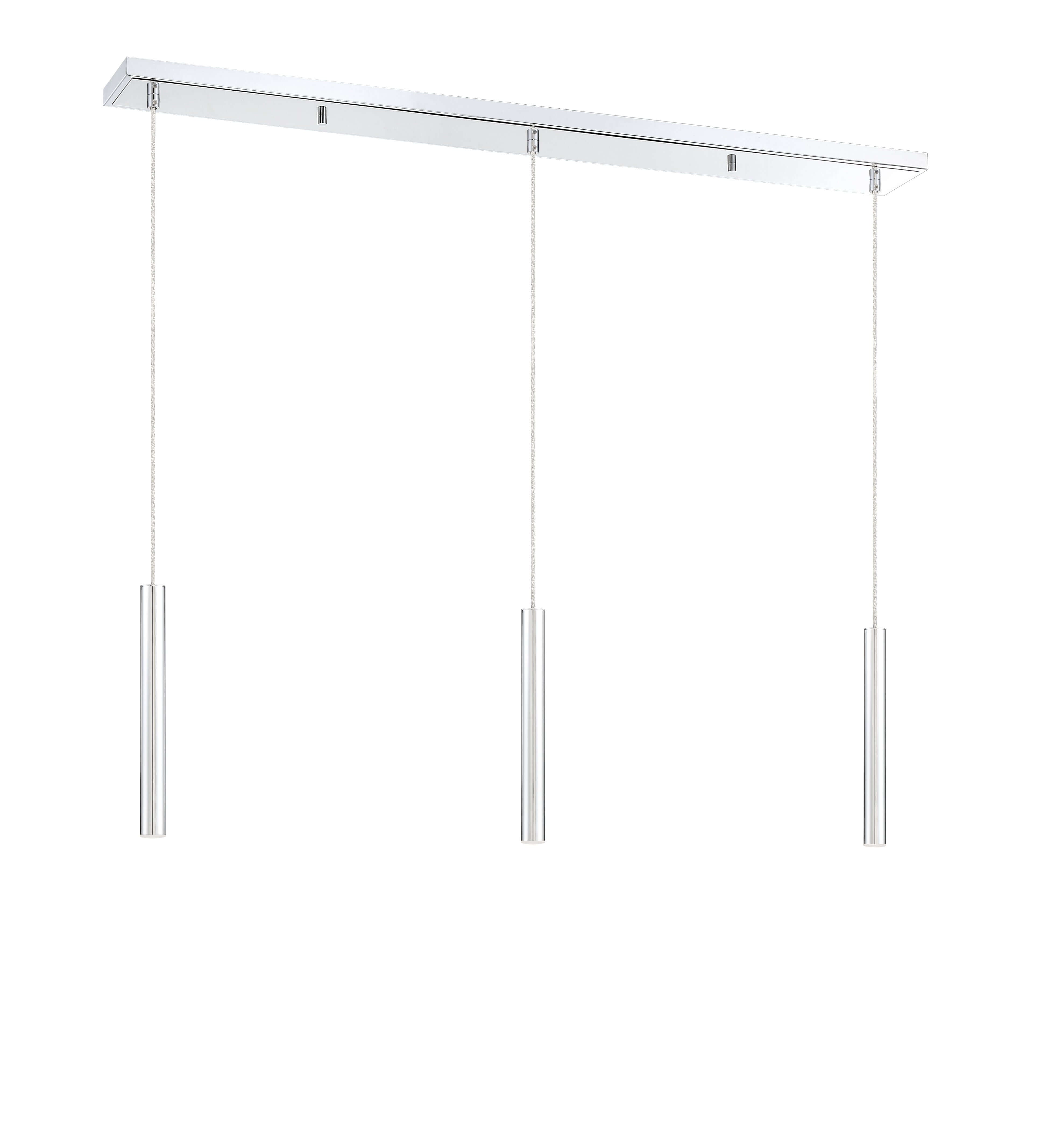Forest LED 3 Light Linear Chandelier Chrome